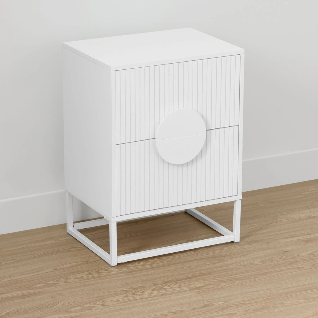 5 Stevie 2 Drawer Bedside Table - White, 5 of 9