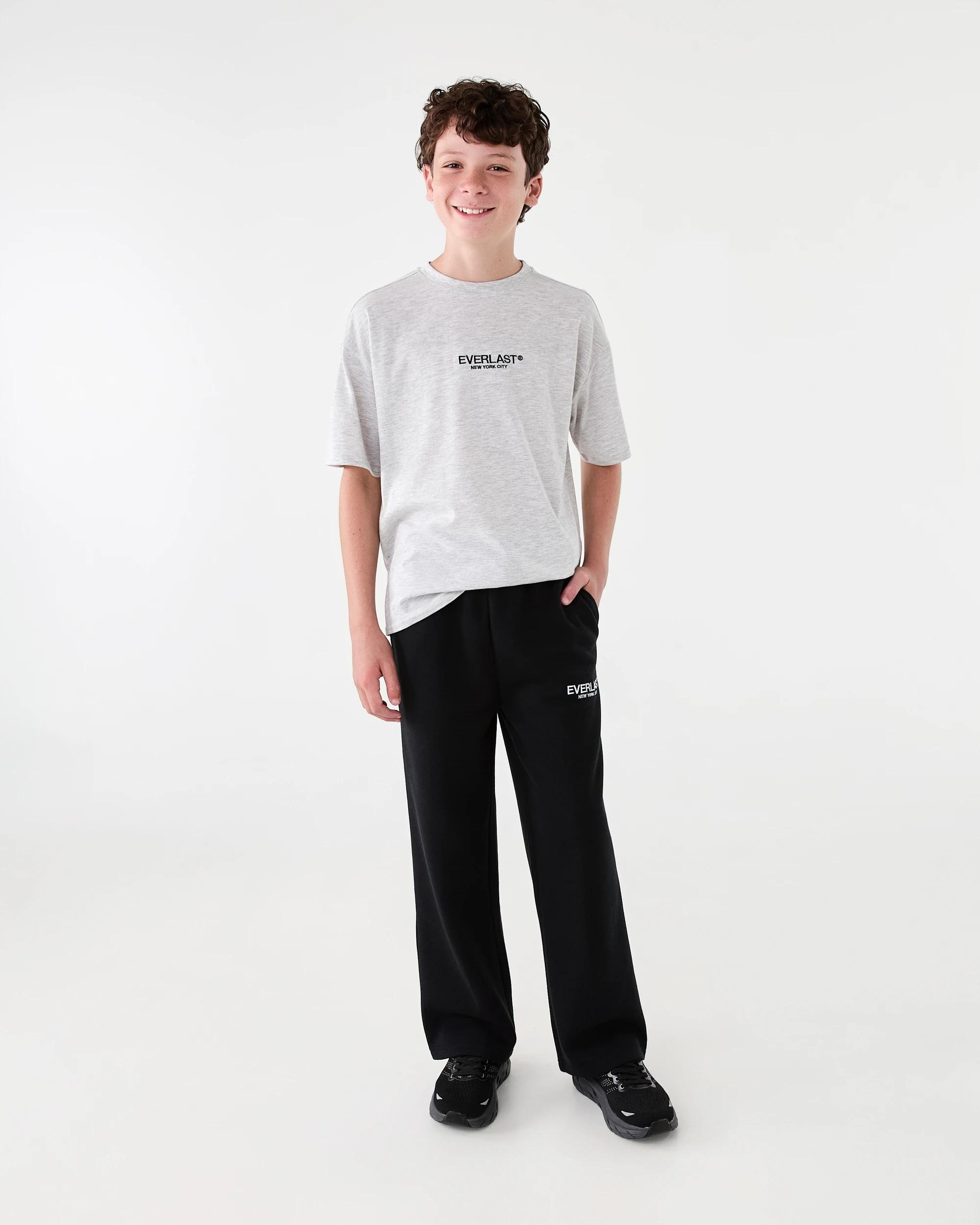 7 Everlast Kids Embroidered T-shirt White Marl, 7 of 8