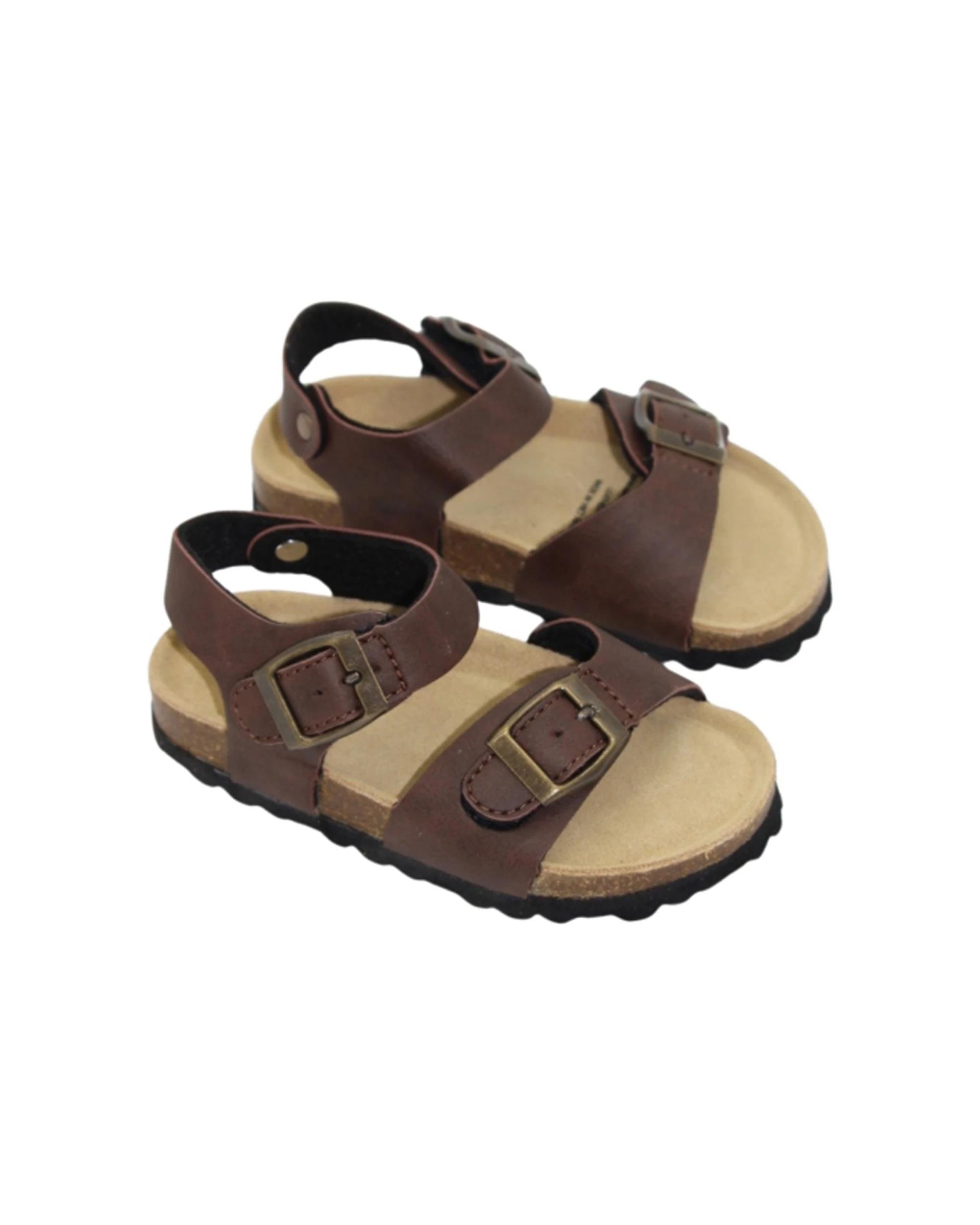 4 Human Shoes Thomas Kids Sandals Double Buckle Moulded Sole Choc CHOC, 4 of 4