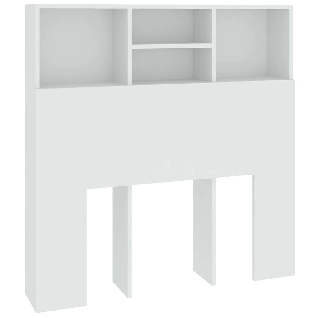2 Vidaxl Headboard Cabinet Bed Headboard - White, 2 of 8