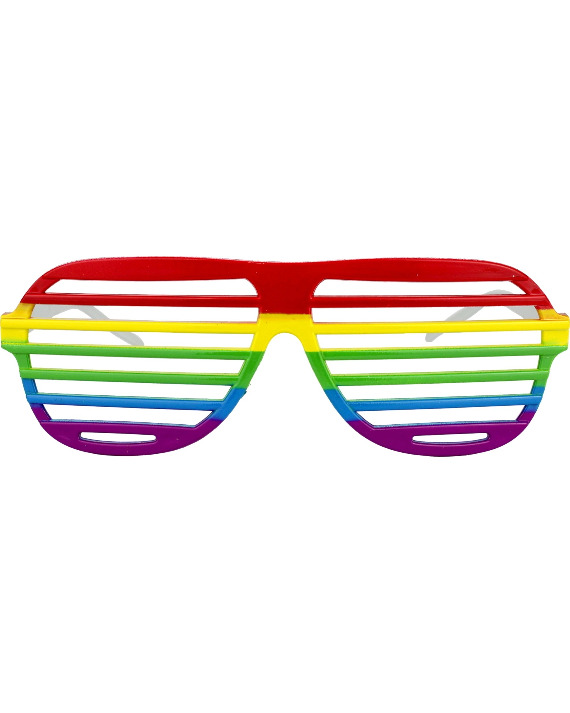 1 Partyrama Rainbow Shutter Shade Aviator Glasses - One Size - Multi, 1 of 3