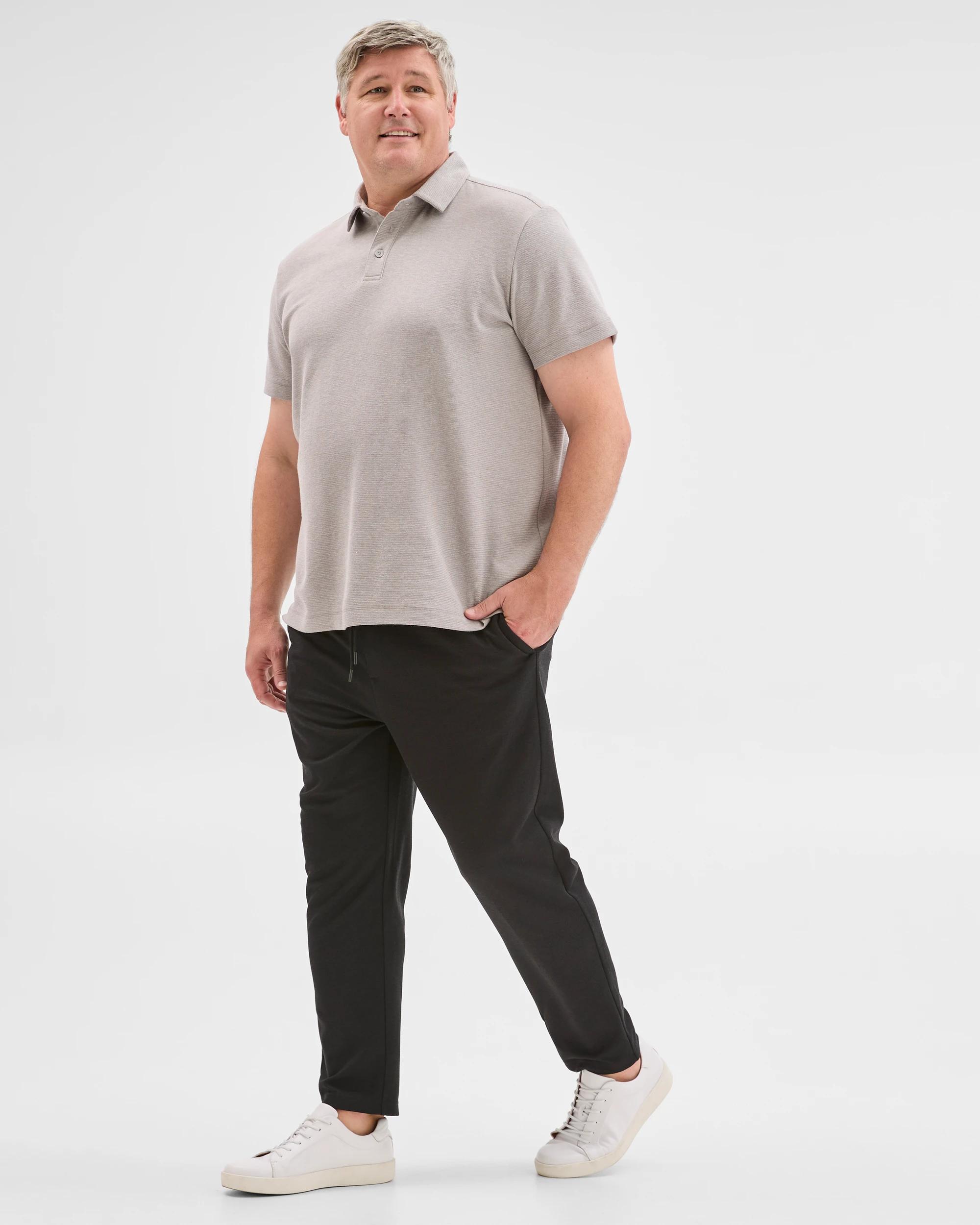 4 Target Man Plus Size Textured Trackpants BLACK, 4 of 6