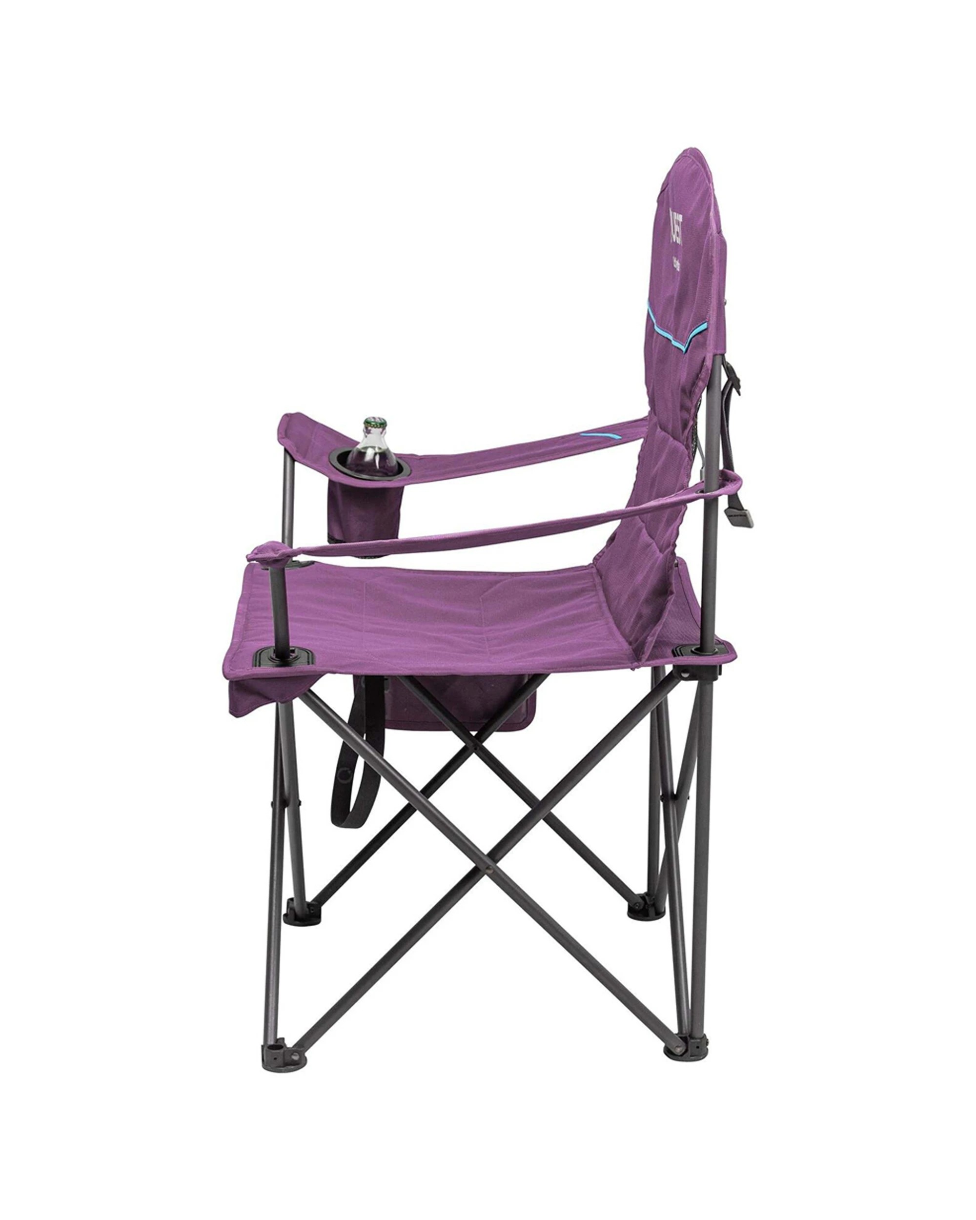 4 Quest Outdoors Steel Frame Little Mutha Camp Chair Padded With Carry Bag - Purple, 4 of 7