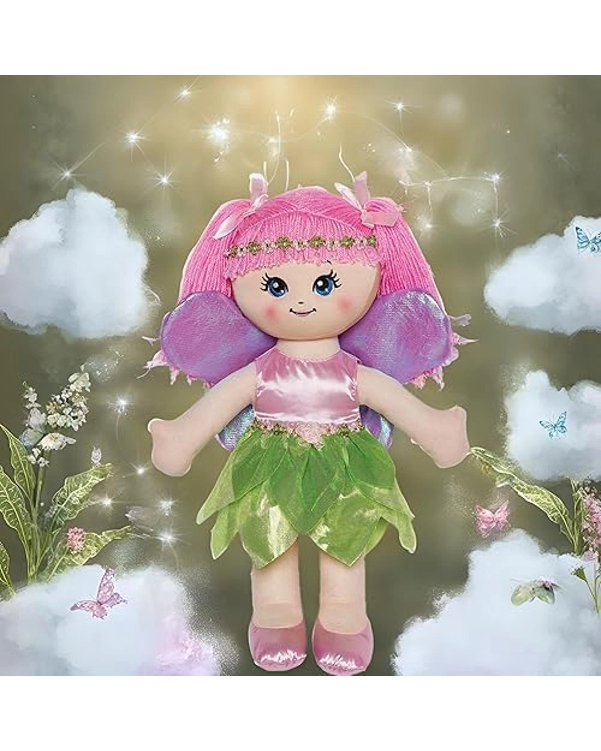 2 Love and Hug Dolls Butterfly Pixie 43cm Plush Doll, 2 of 4