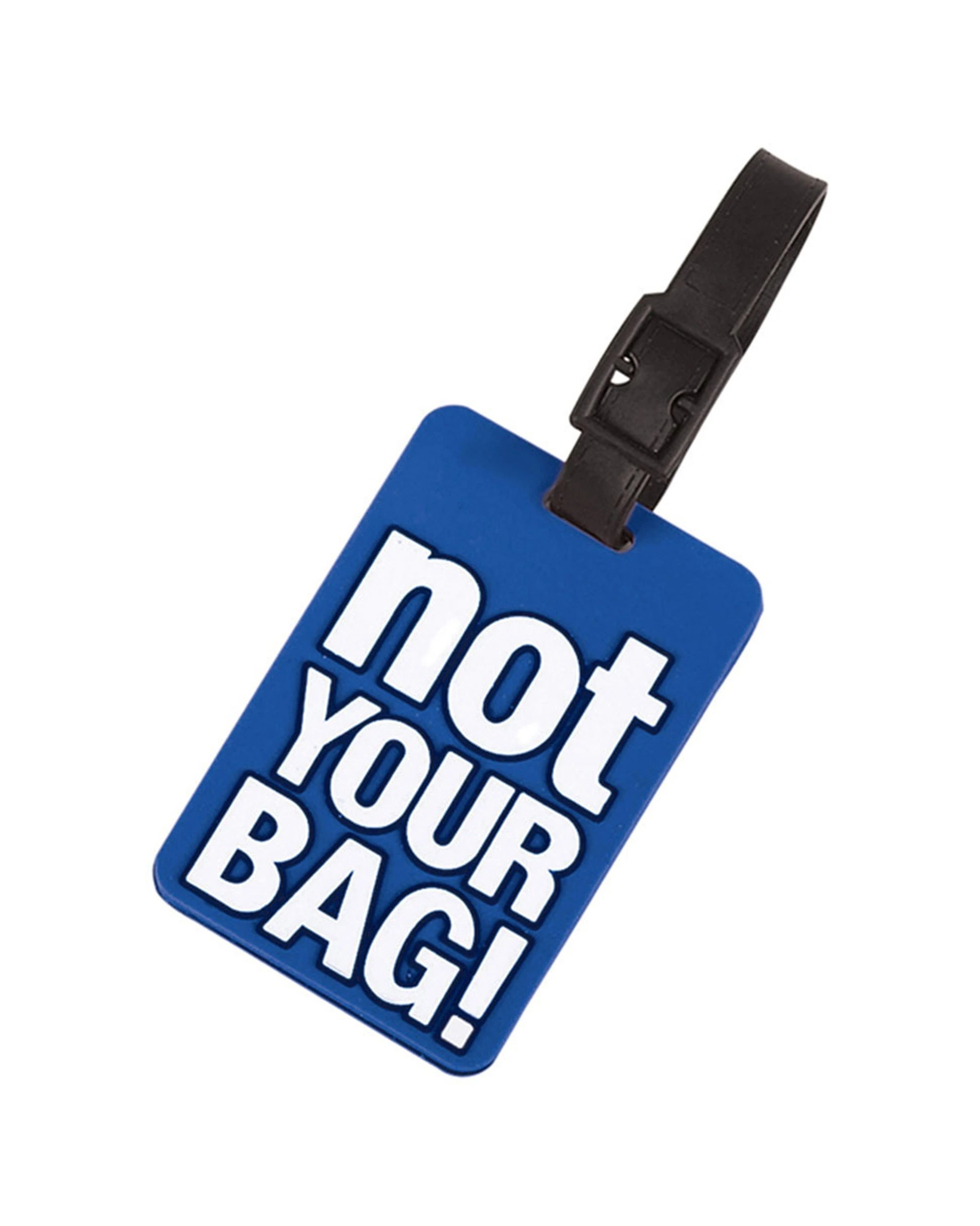 2 Tosca 3Pk Attitude Travel Luggage Suitcase Bag Tag - Not Your Bag - Blue, 2 of 2