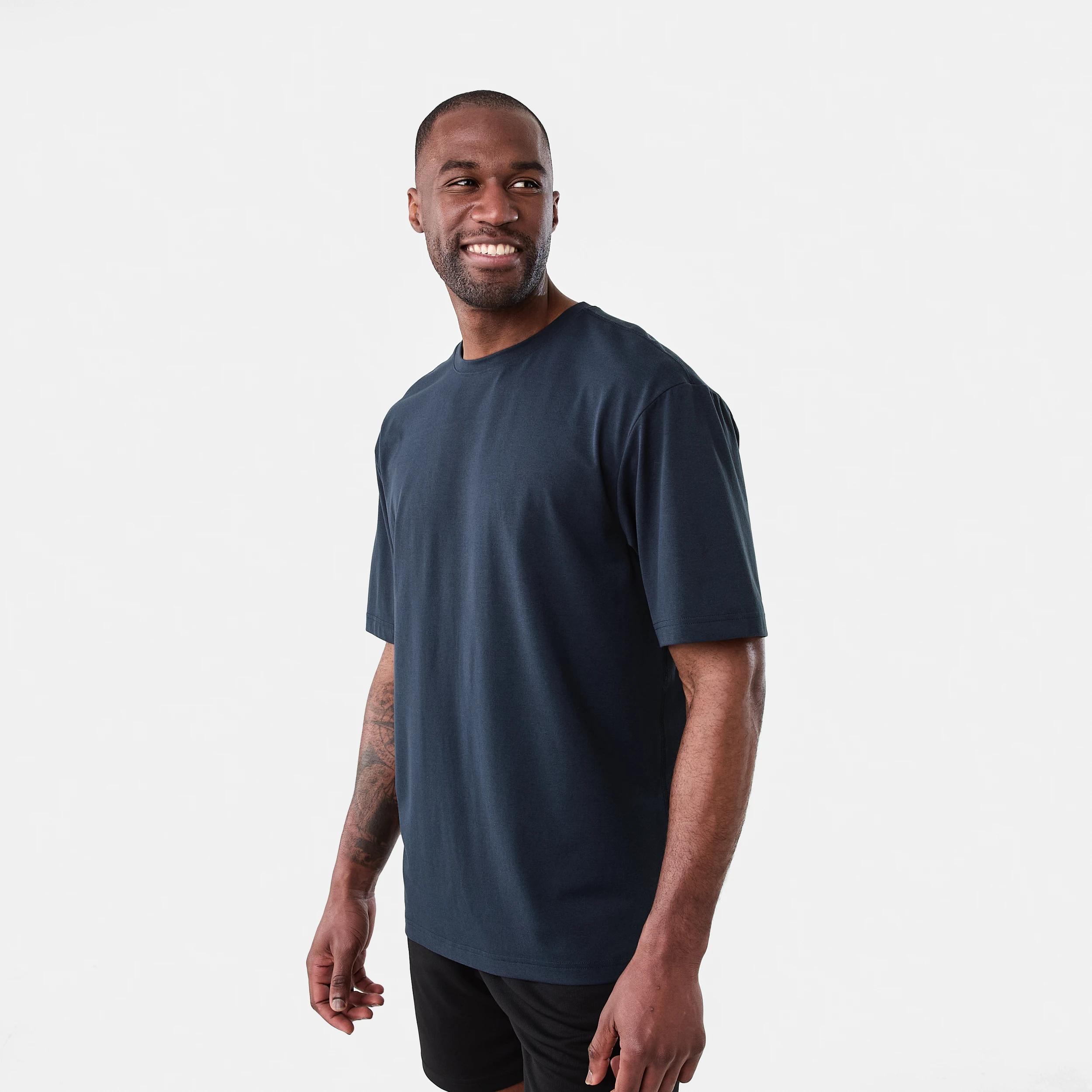 2 Active Mens Oversized Training T-shirt SHADE NAVY, 2 of 6