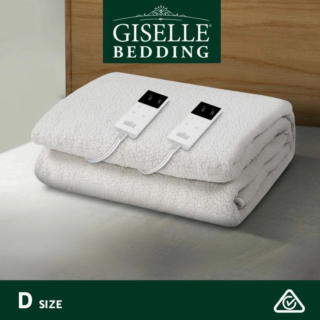 7 Giselle Electric Blanket Fleecy Underlay Double - White, 7 of 7