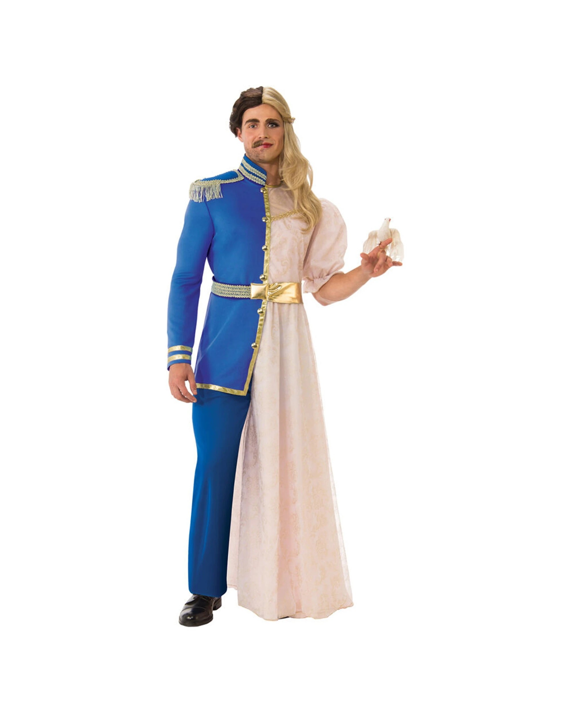 1 Rubies Be Your Own Date Costume Half Suit Half Dress Wig Size Standard - Multi, 1 of 1
