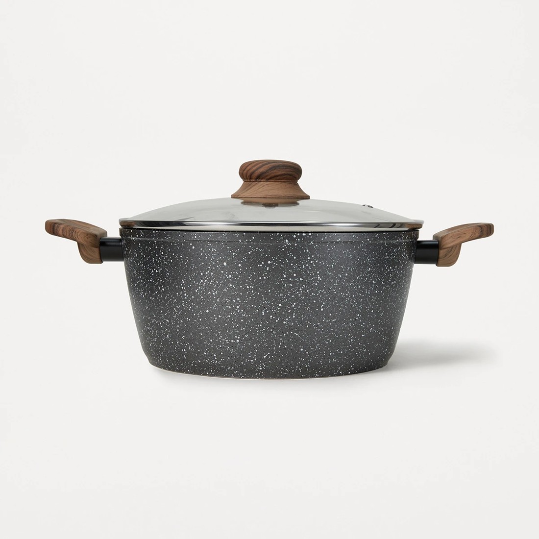 2 24cm Wood Look Handle Saucepan, 2 of 6