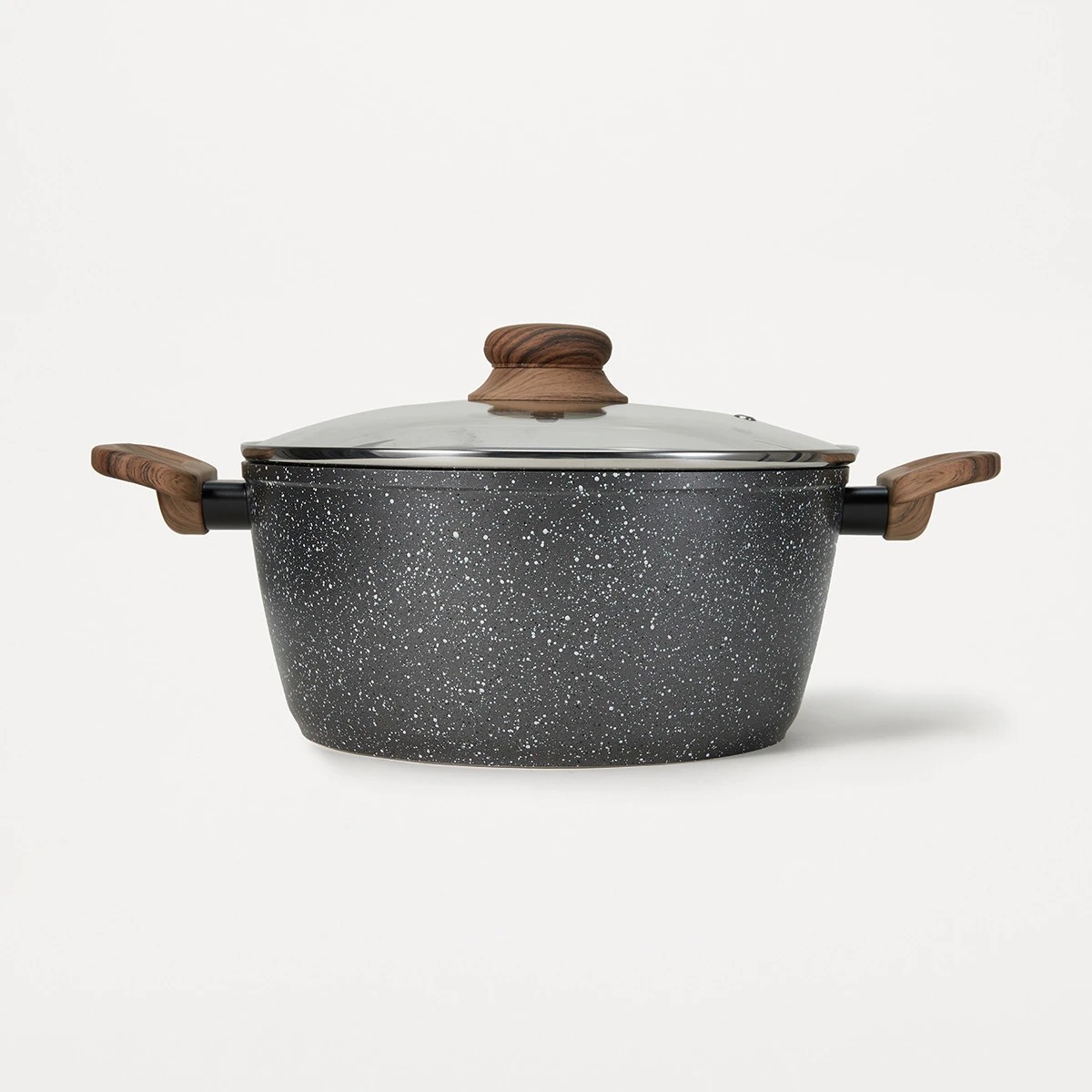 2 24cm Wood Look Handle Saucepan, 2 of 6