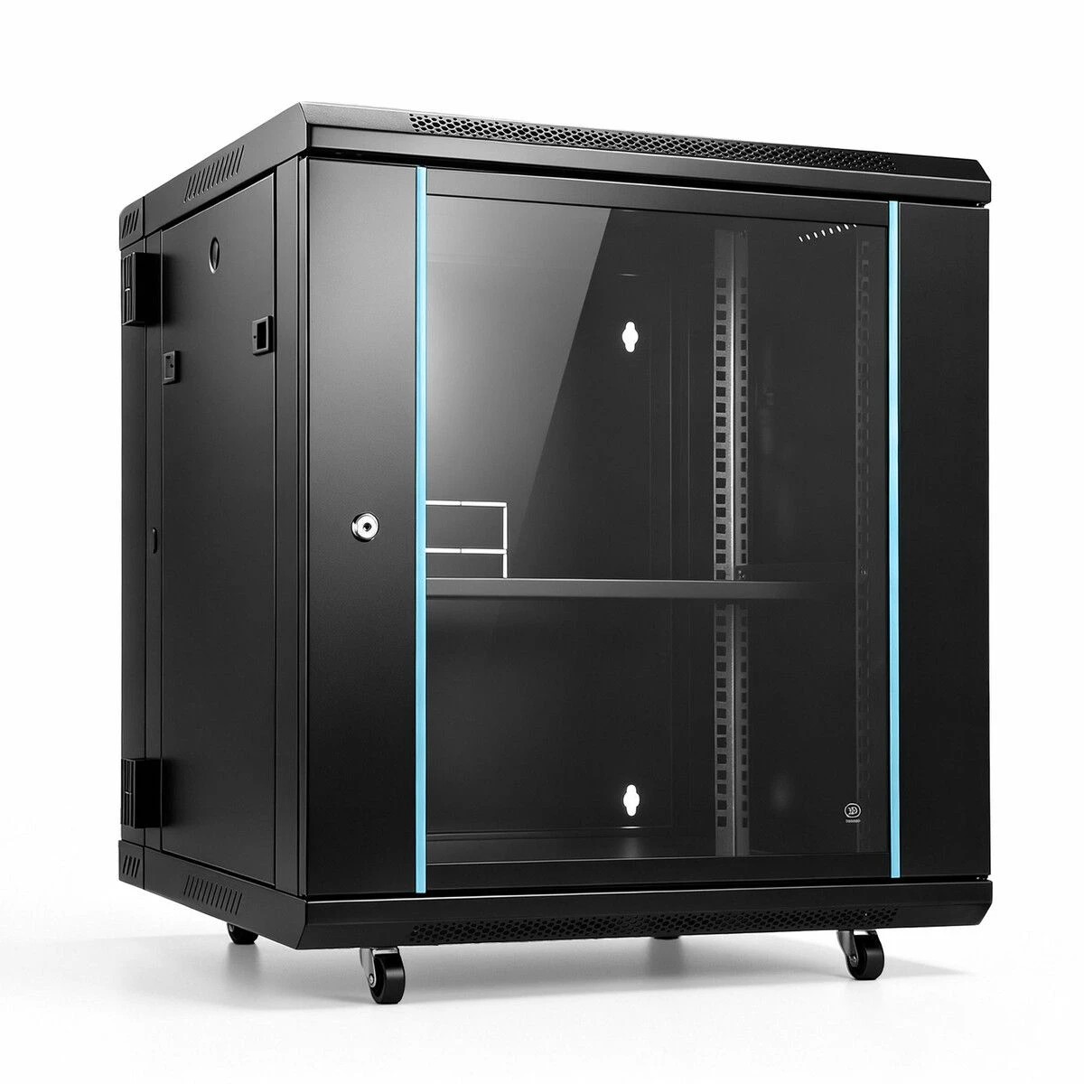 1 Ausway 12U Network Server Rack Cabinet 600mm Deep 23 Inch IT Computer Data Case with Dual Lockable Doors, 1 of 7