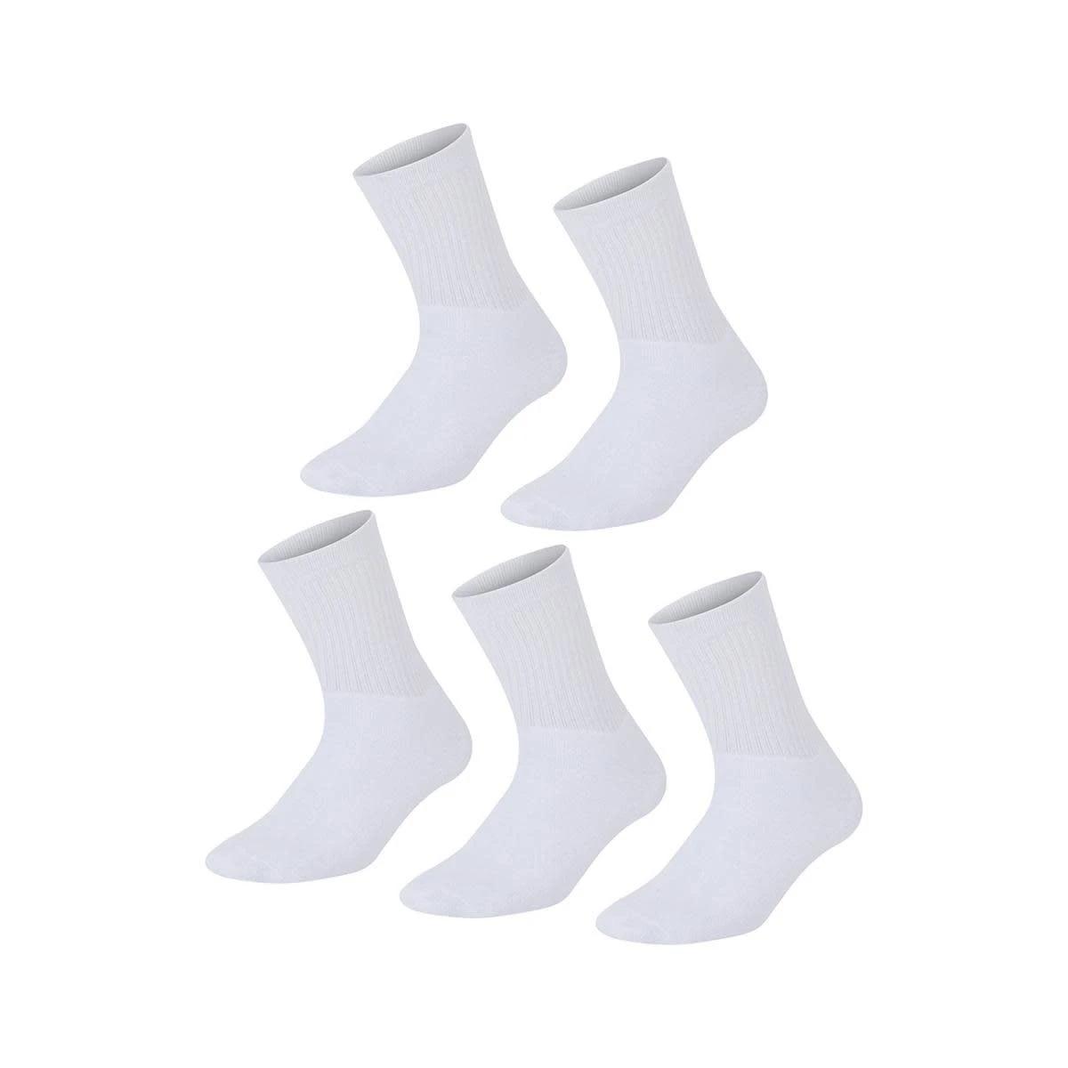 1 5 Pack Quarter Crew Sport Socks WHITE, 1 of 3