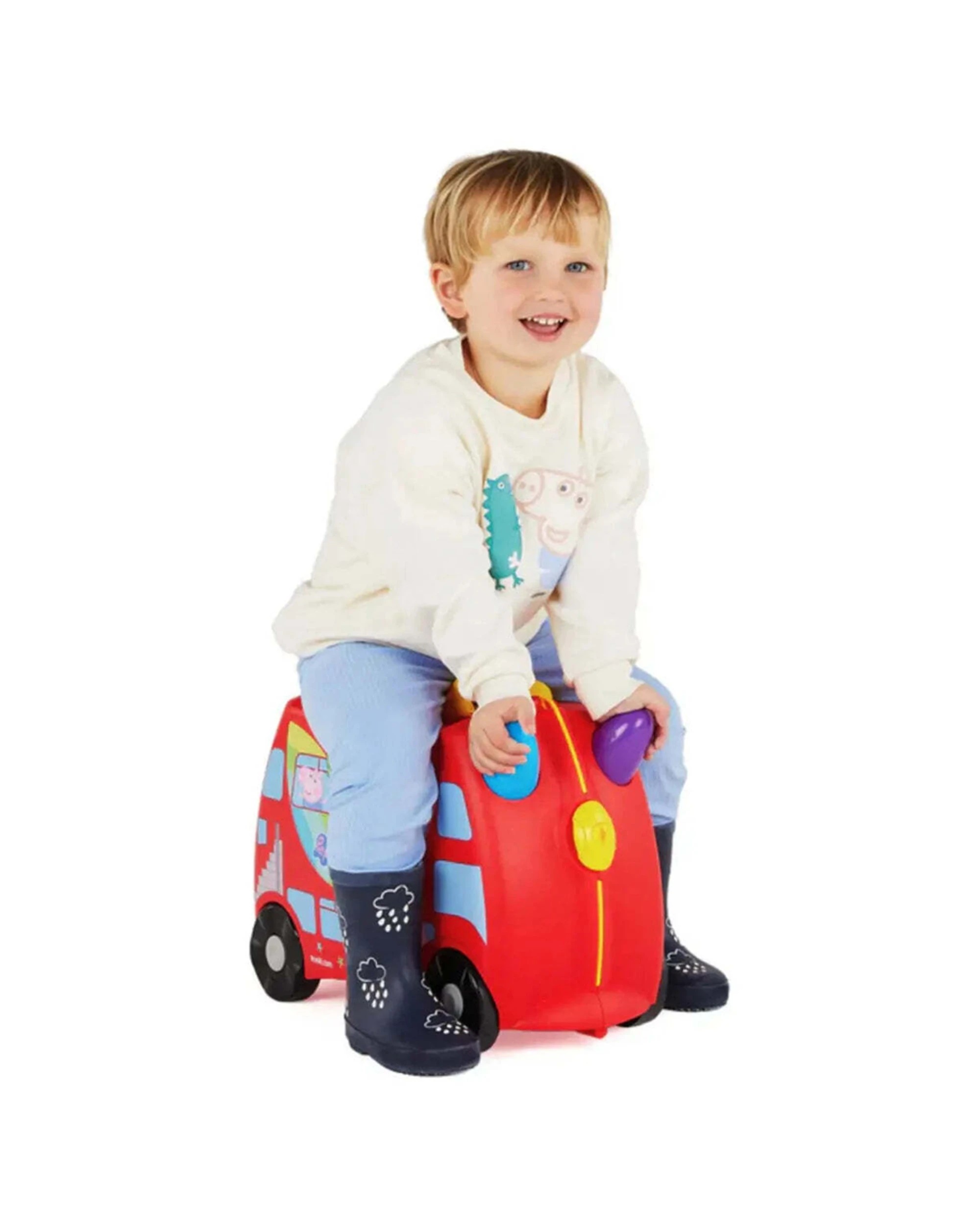 4 Trunki Peppa Pig Ride on Suitcase Carry On Bag Kids - Red, 4 of 7