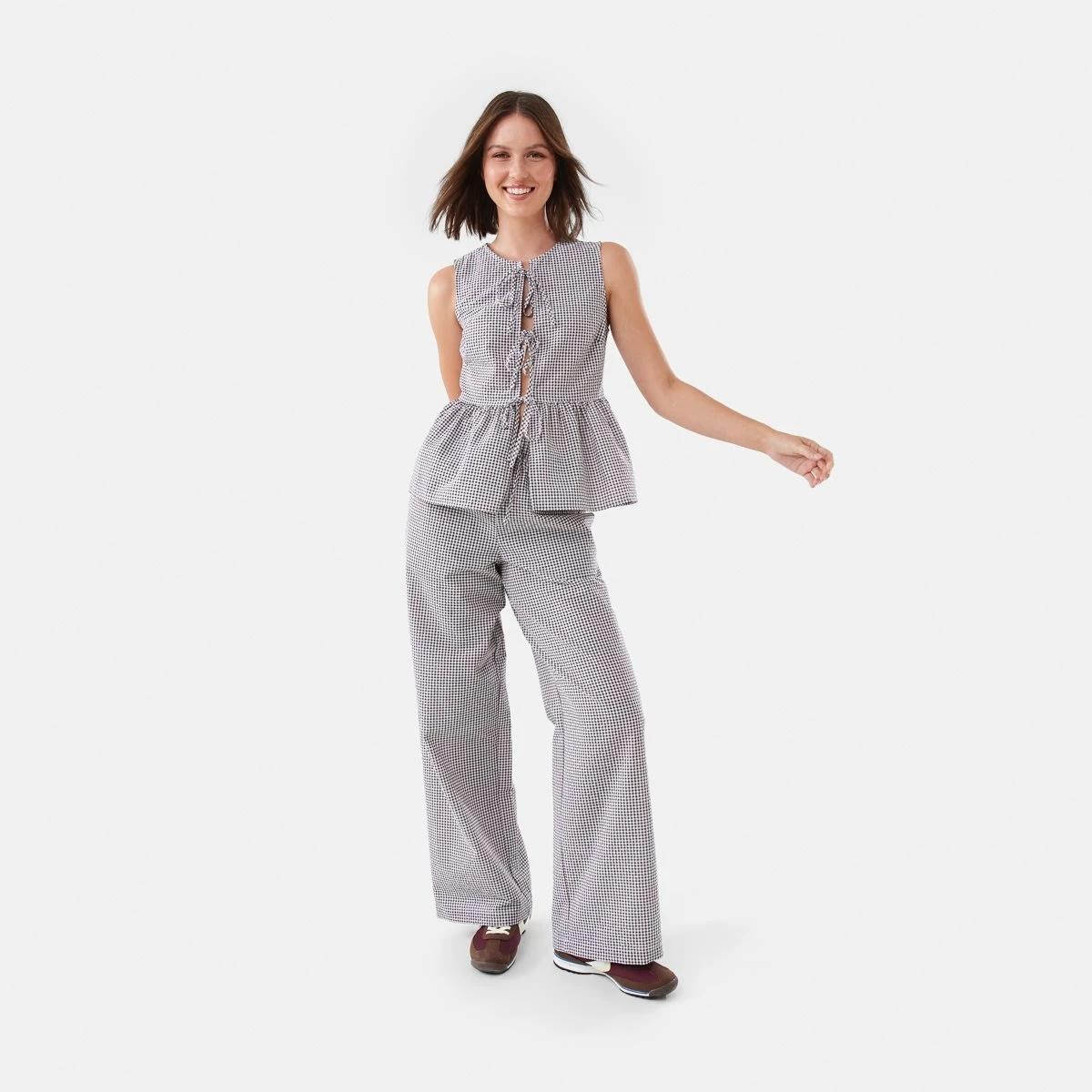 2 Seersucker Pants Brwn Ging, 2 of 6