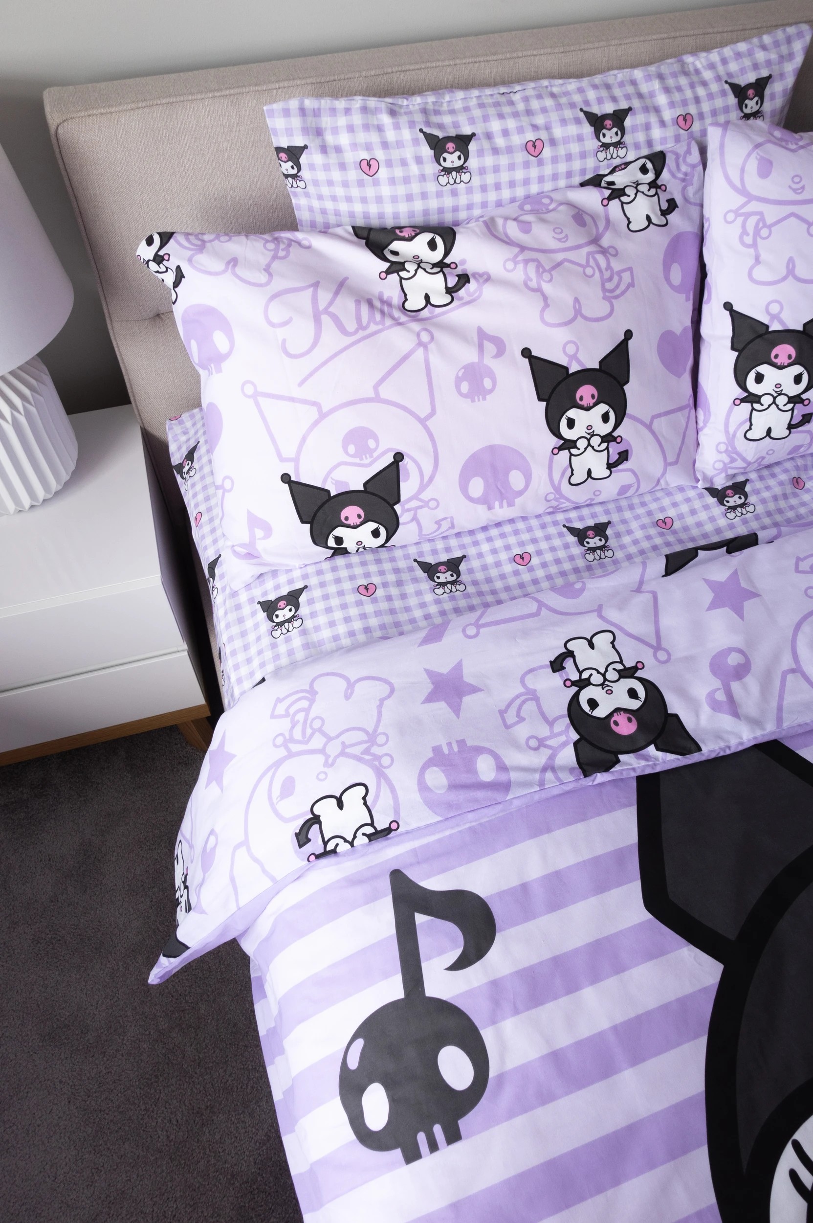 4 Hello Kitty Kuromi Kids Fitted Sheet Set - King Single Bed - Purple, 4 of 7