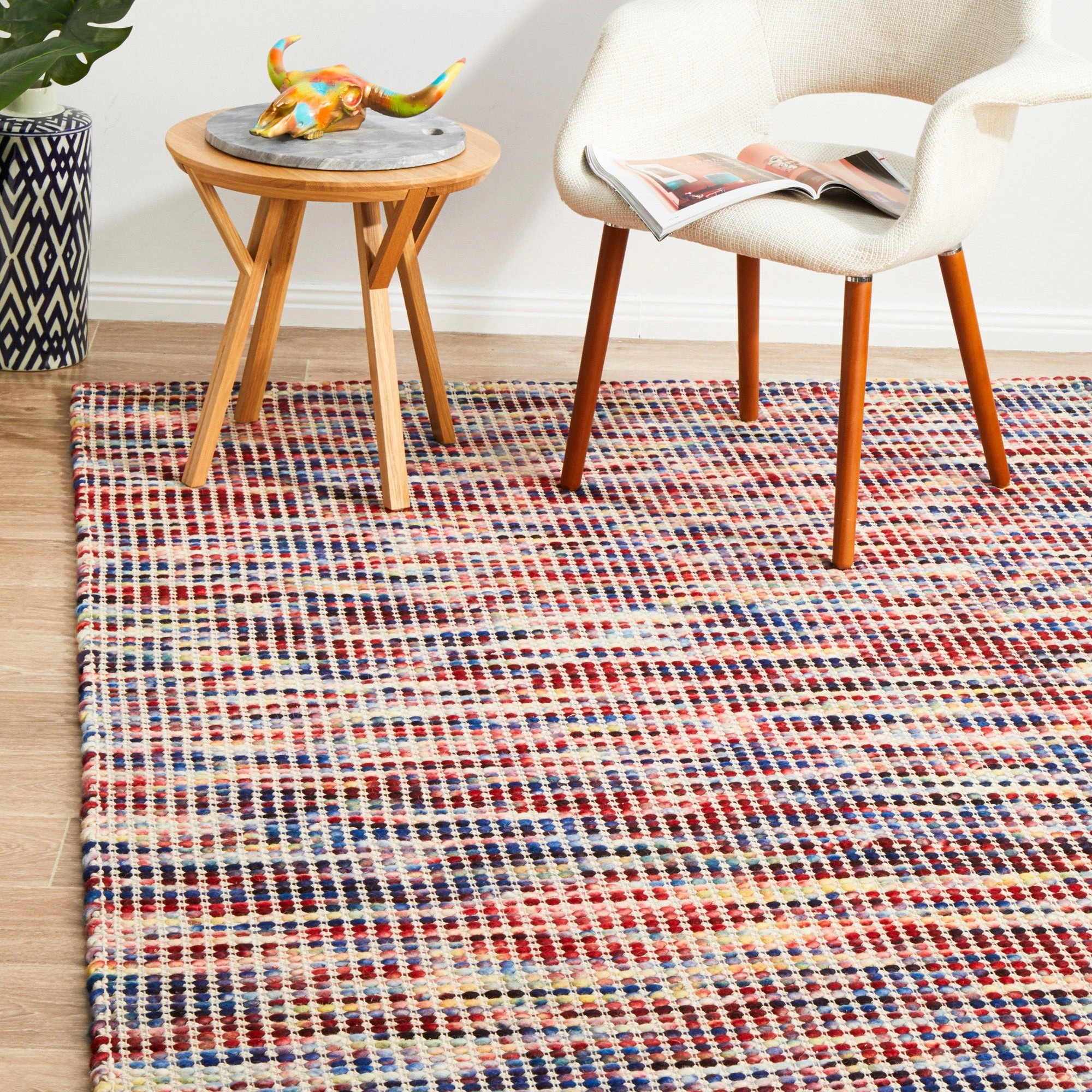 3 Common Ground Rugs Nordica 300 320x230cm - Extra Large Wool Rug - Red, 3 of 6