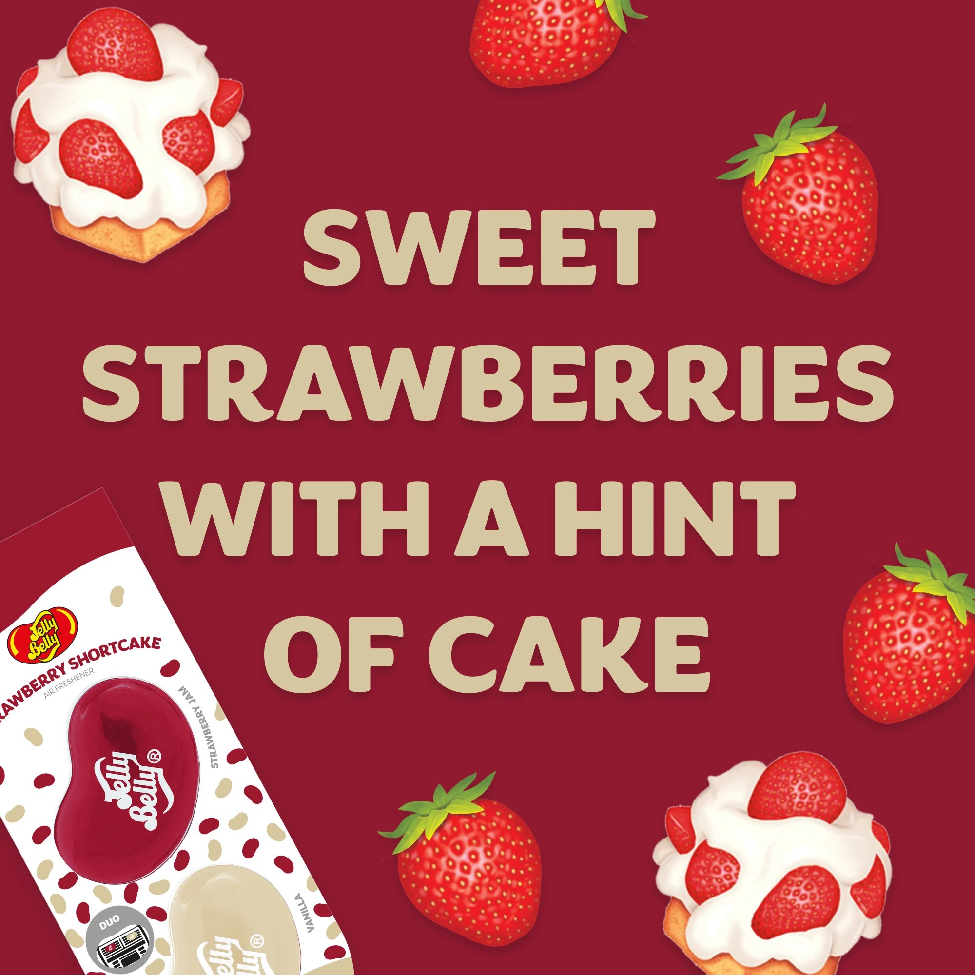 3 2 Pack Jelly Belly Duo Vent Air Freshener - Strawberry Shortcake, 3 of 7