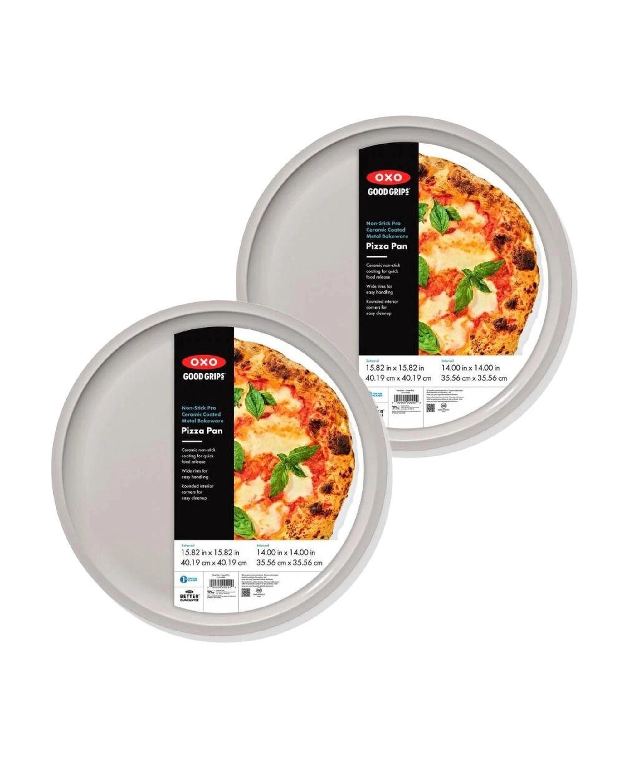 1 OXO Good Grips Ceramic Bakeware Pizza Pan 35.5cm Set of 2, 1 of 1