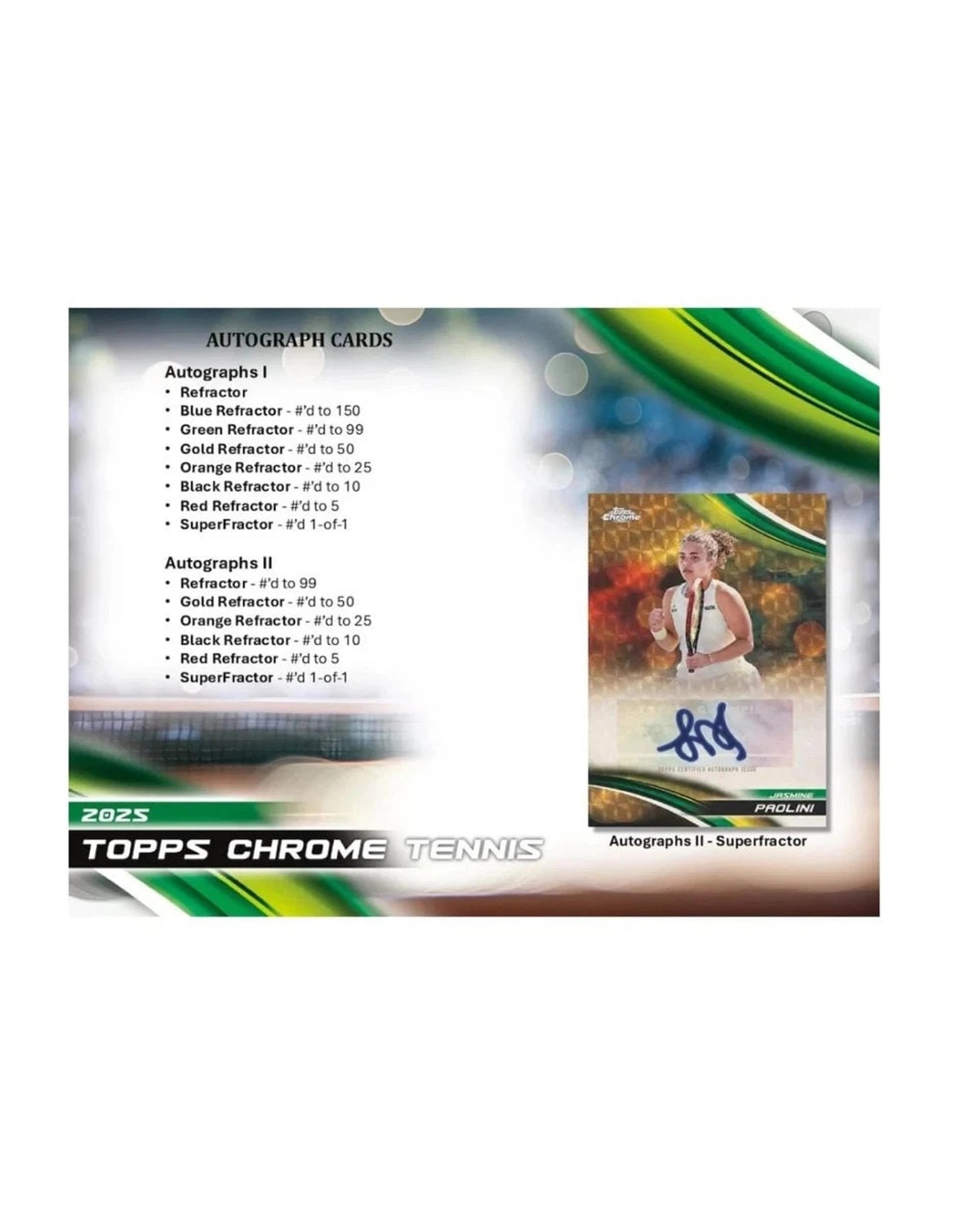 4 Topps Chrome Tennis 2025 Hobby Pack, 4 of 6