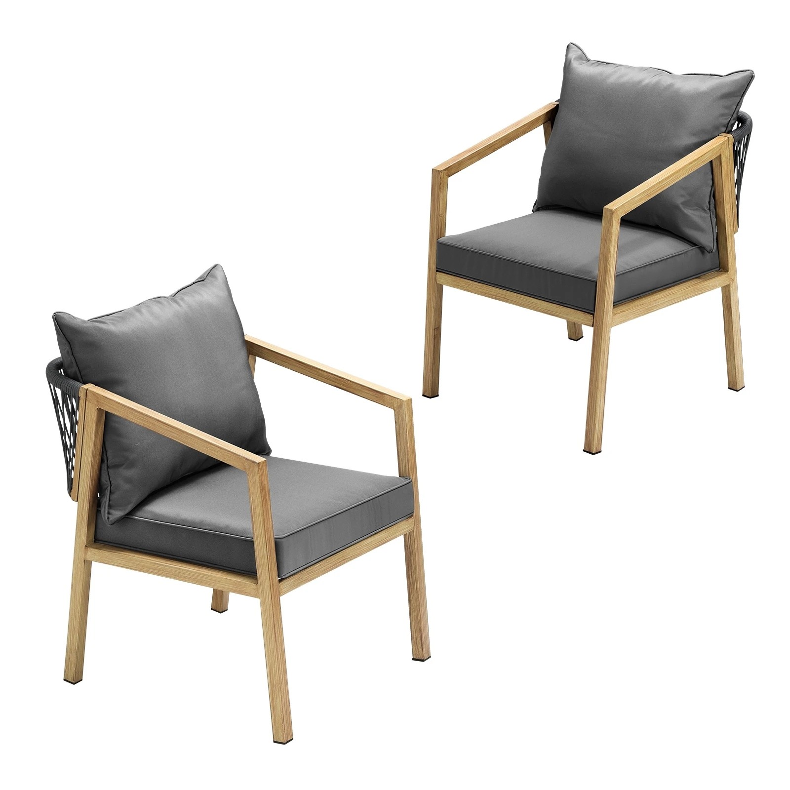 1 Livsip 2pcs Outdoor Furniture Chairs Garden Patio Lounge Set Steel Frame
 - Multi, 1 of 10