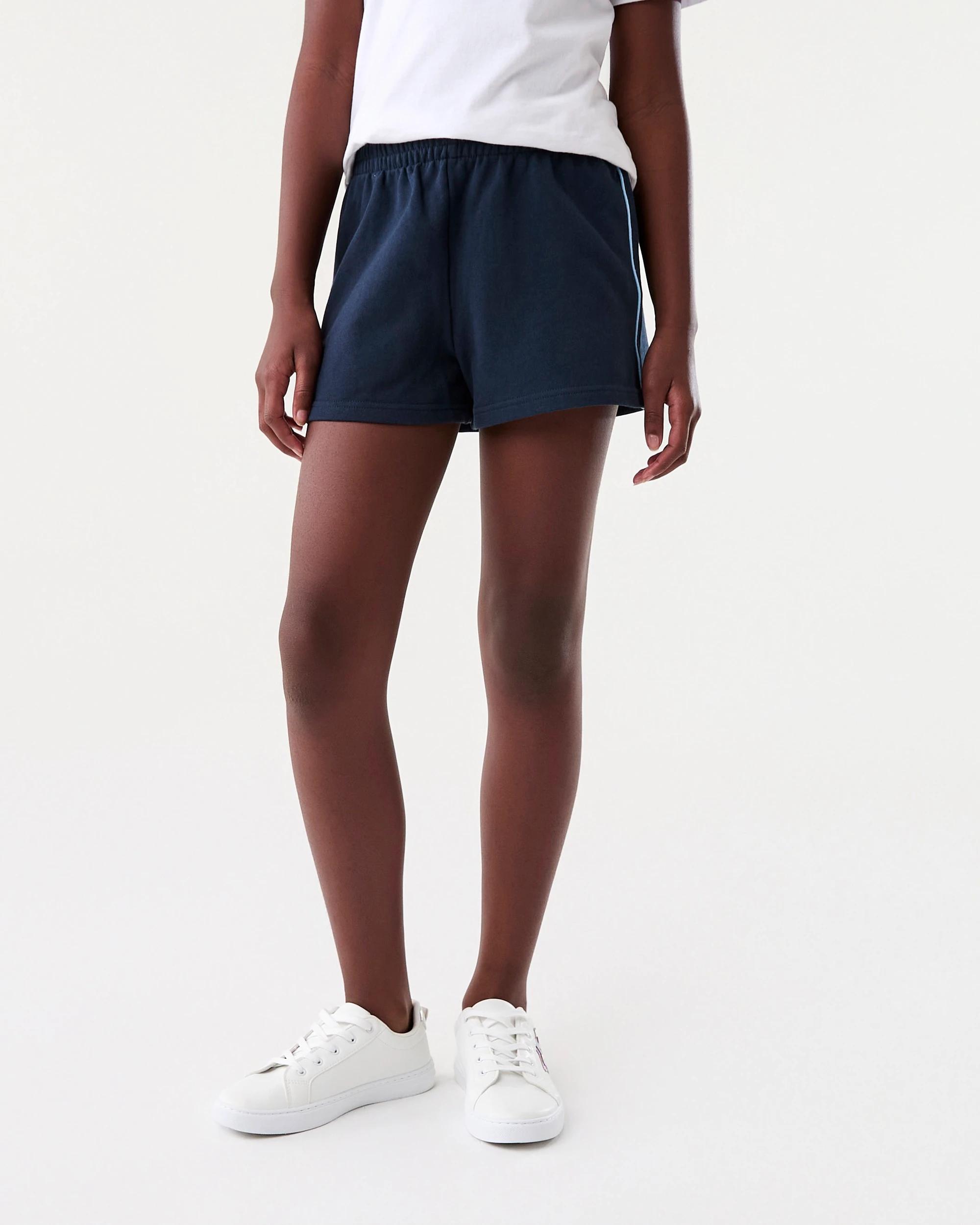 1 French Terry Shorts with Piping Dress Navy, 1 of 6