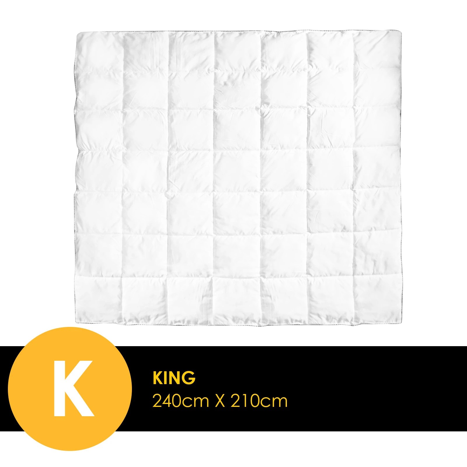 3 Royal Comfort Bamboo Blend Quilt 250GSM Luxury Duvet 100% Cotton Cover - King Bed - White, 3 of 7
