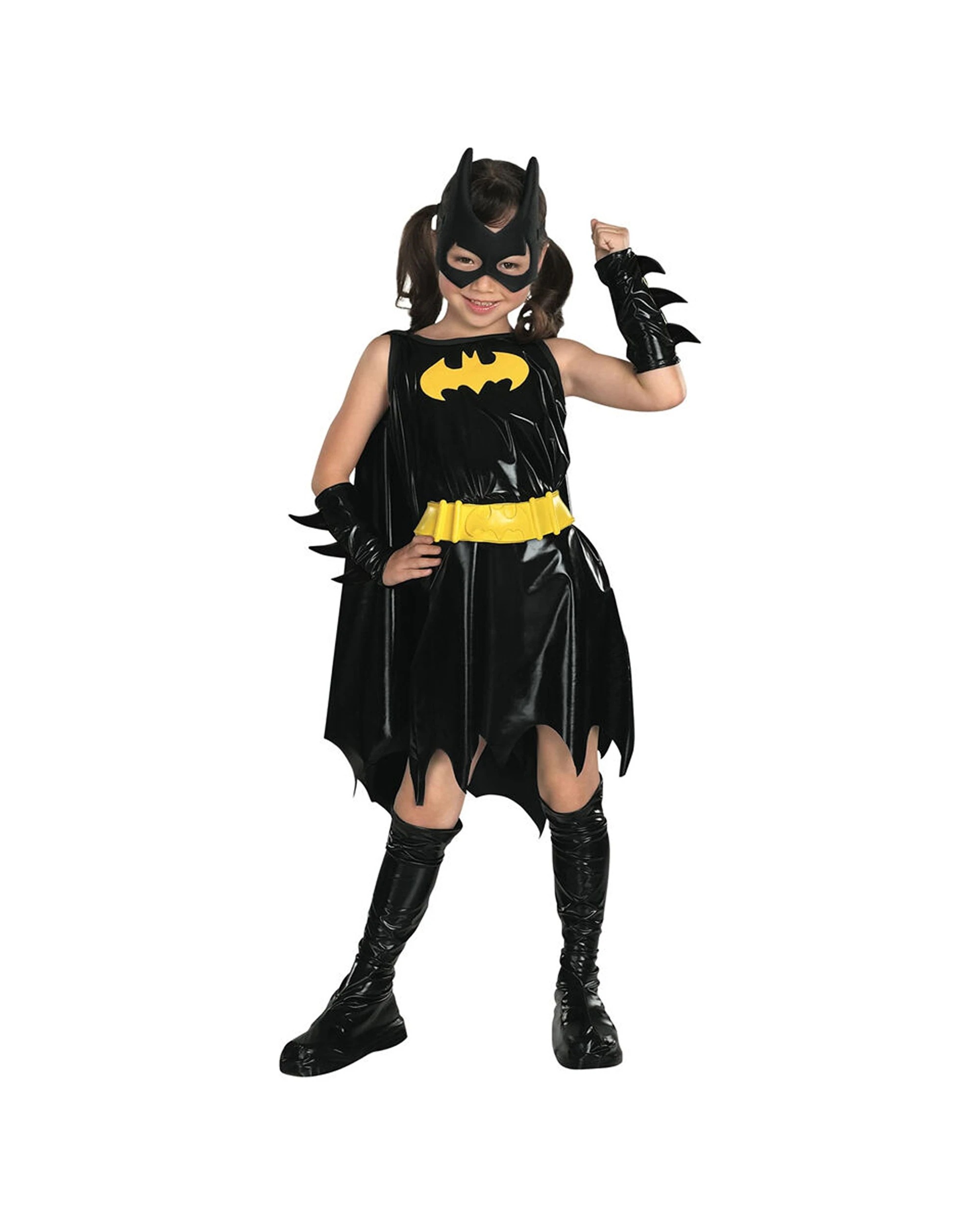1 Dc Comics Batgirl Deluxe Girls Dress Up Costume Size S - Black, 1 of 3