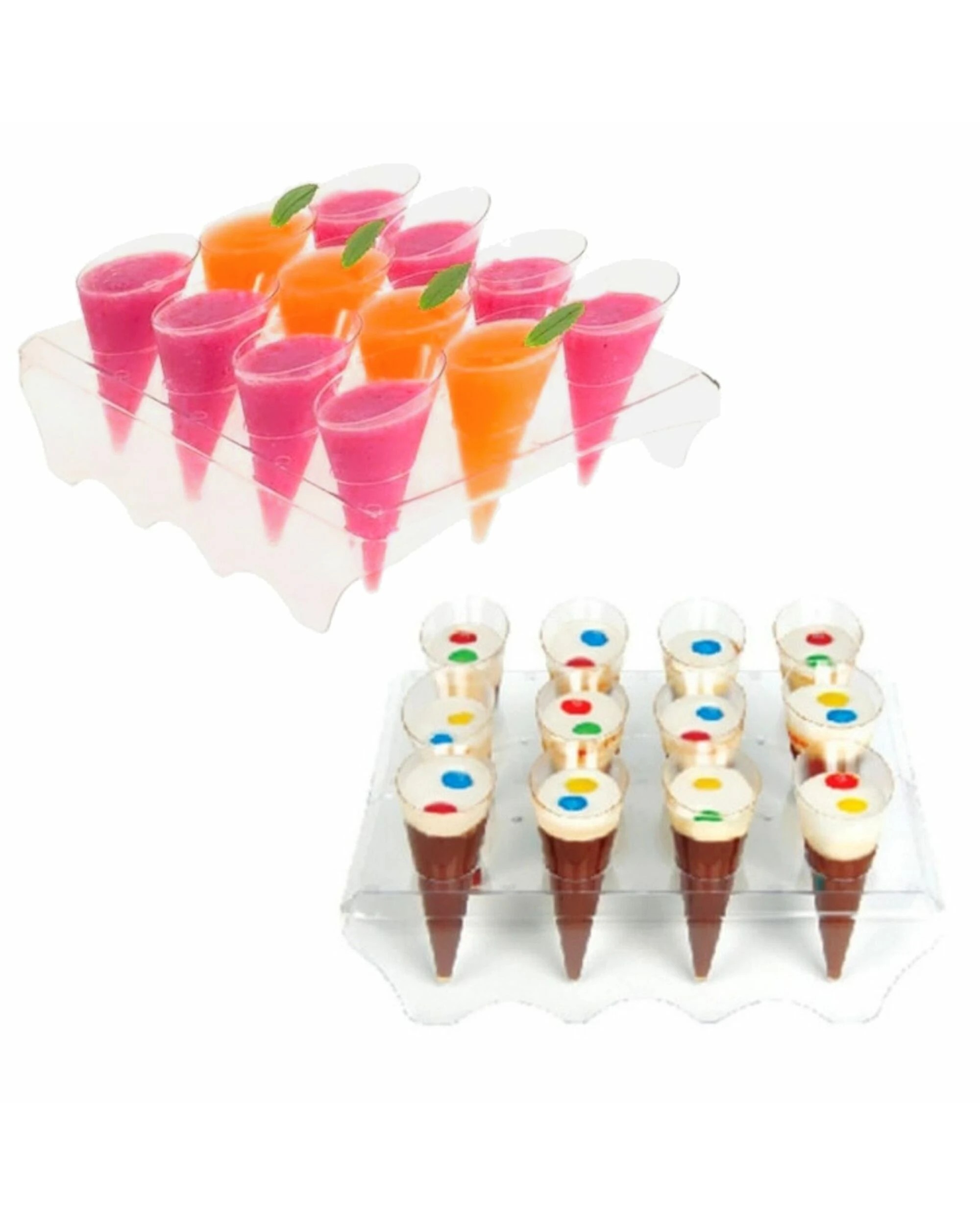 1 Fun Time Plastic Slanted Dessert Cones With Stand, 1 of 2