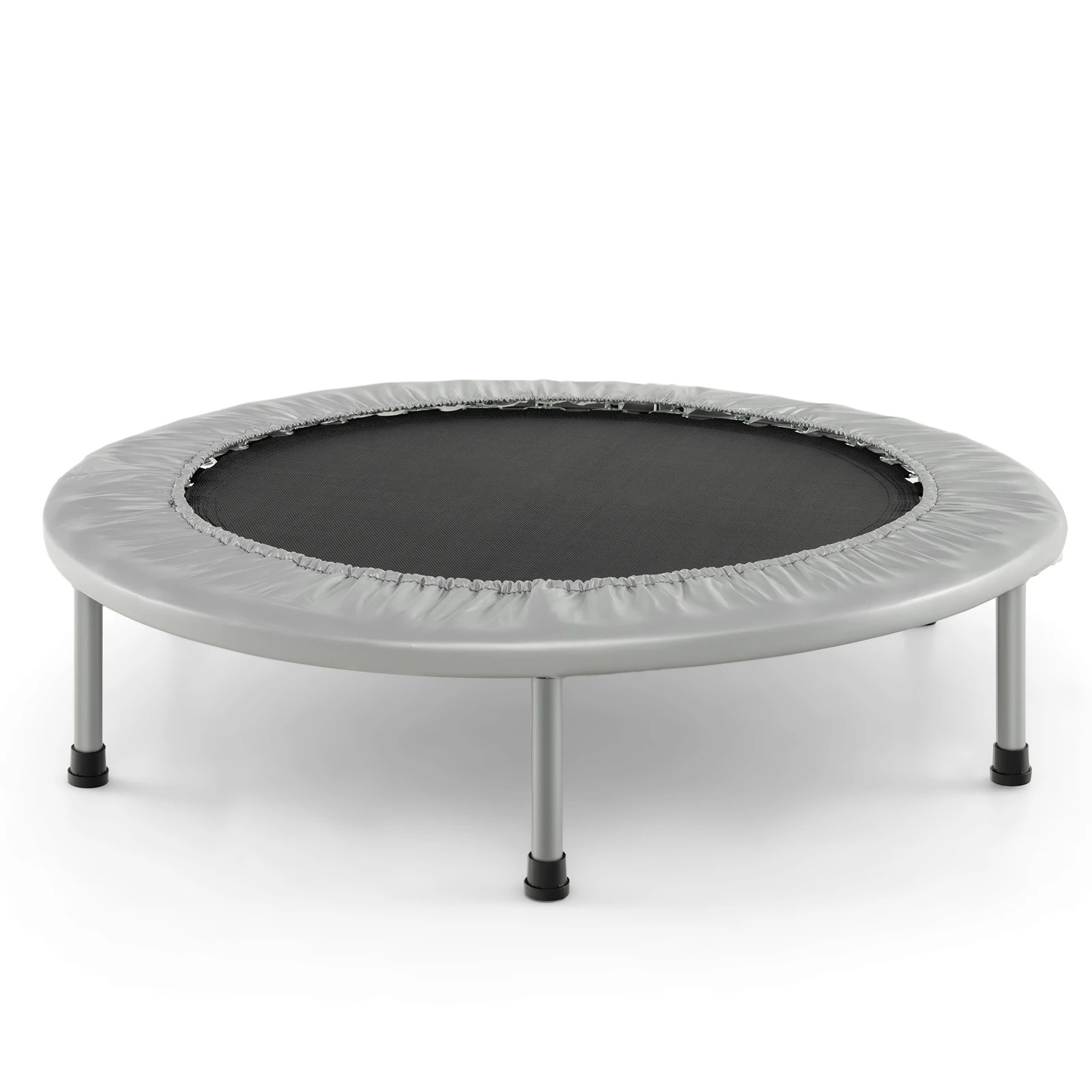 1 Costway Folding Trampoline Portable Recreational Rebounder Outdoor Toy Silver, 1 of 2