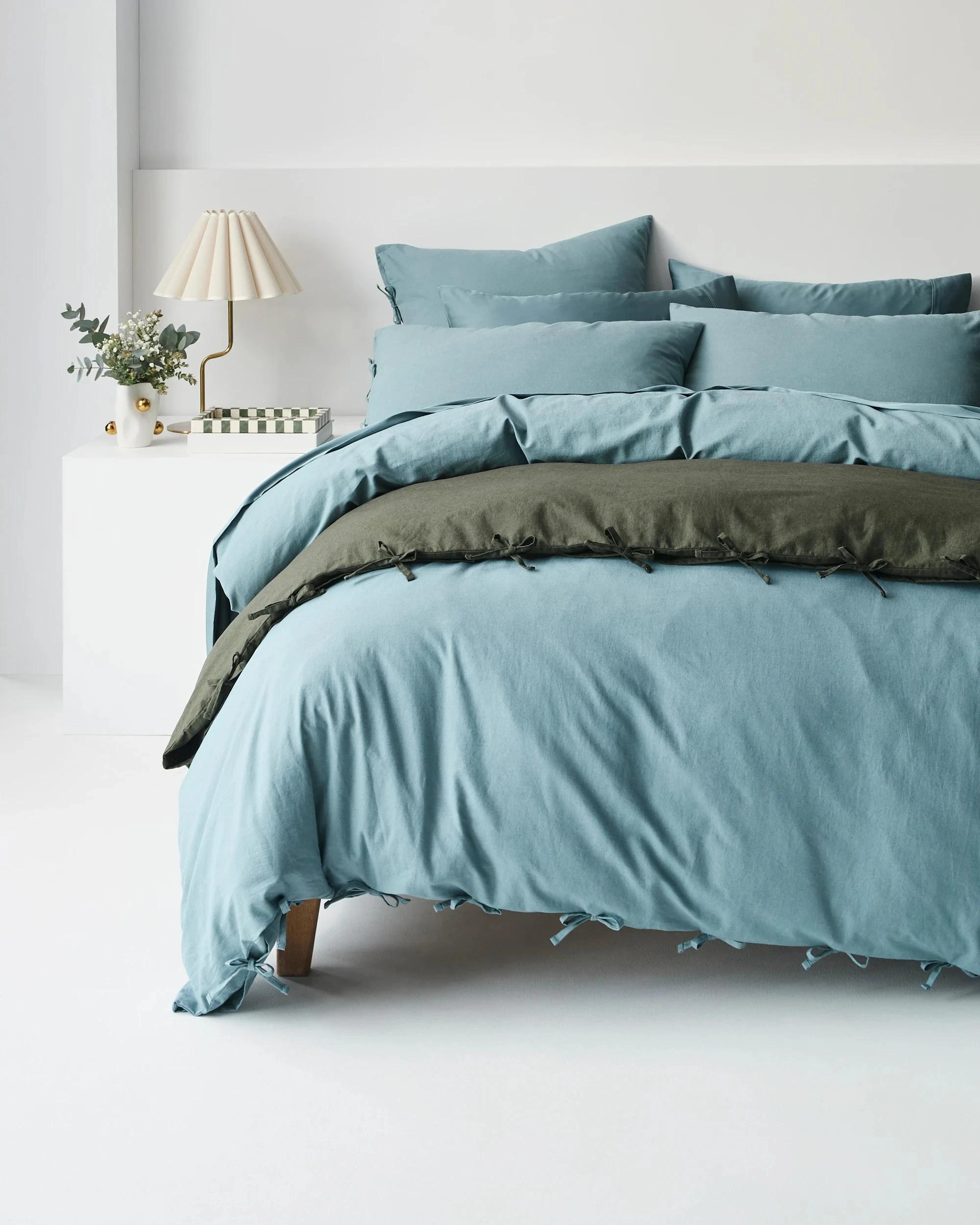 8 Target Laynie Linen/Cotton Quilt Cover Set - Queen Bed - Green, 8 of 9