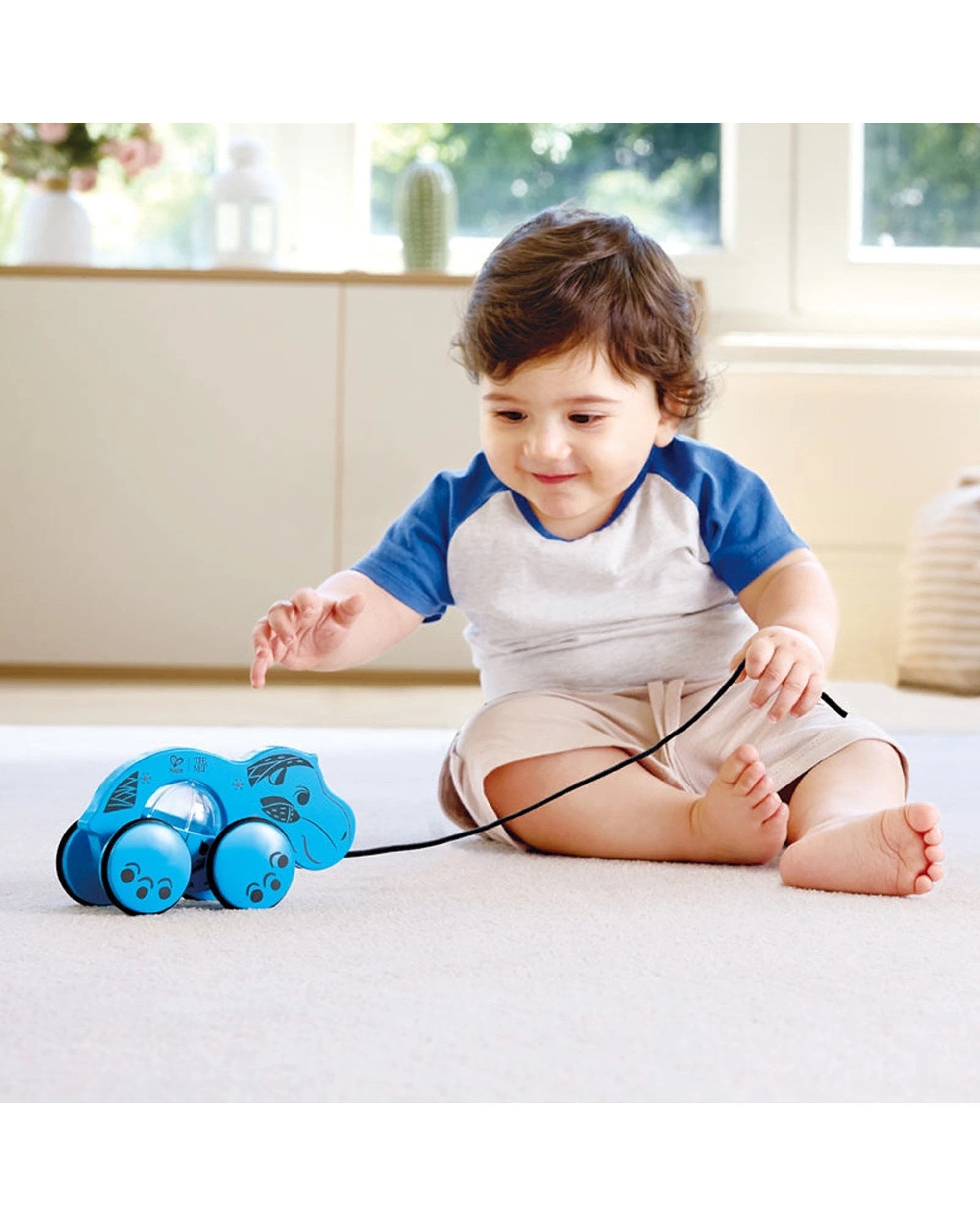 3 Hape William Pull-Along Toy Spinning Belly Toddler Activity - Multi, 3 of 4