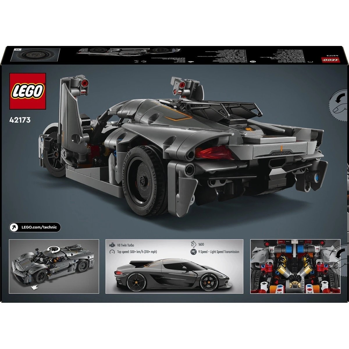 10 LEGO Technic Koenigsegg Jesko Absolut Grey Hypercar 42173, 10 of 10