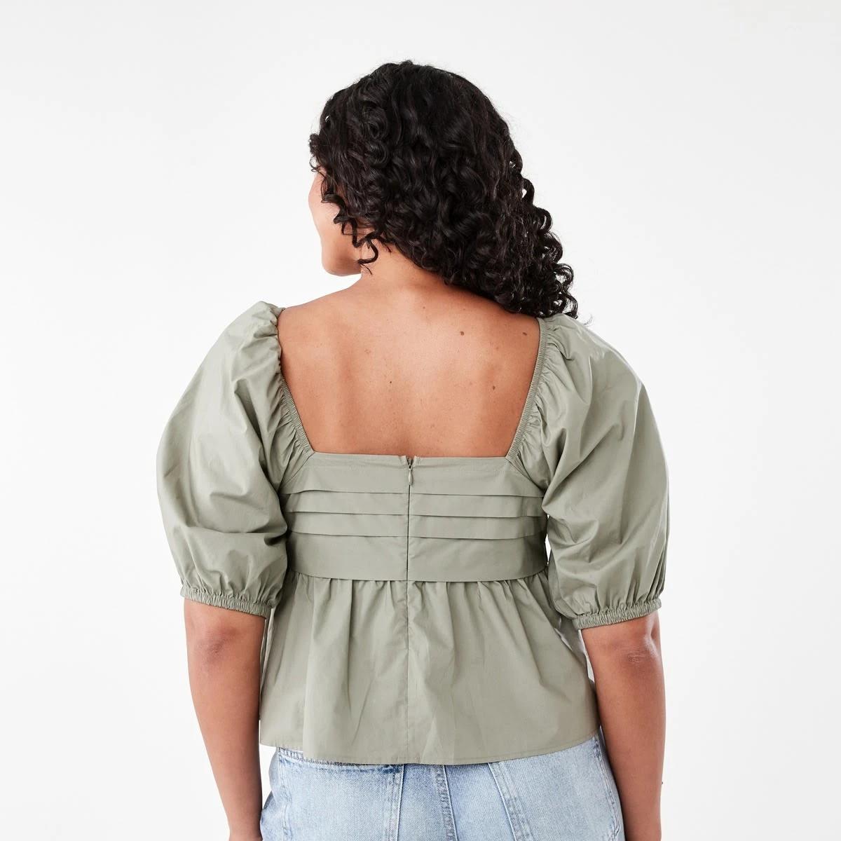 3 Short Sleeve Puff Sleeve Top Pave Grey, 3 of 7