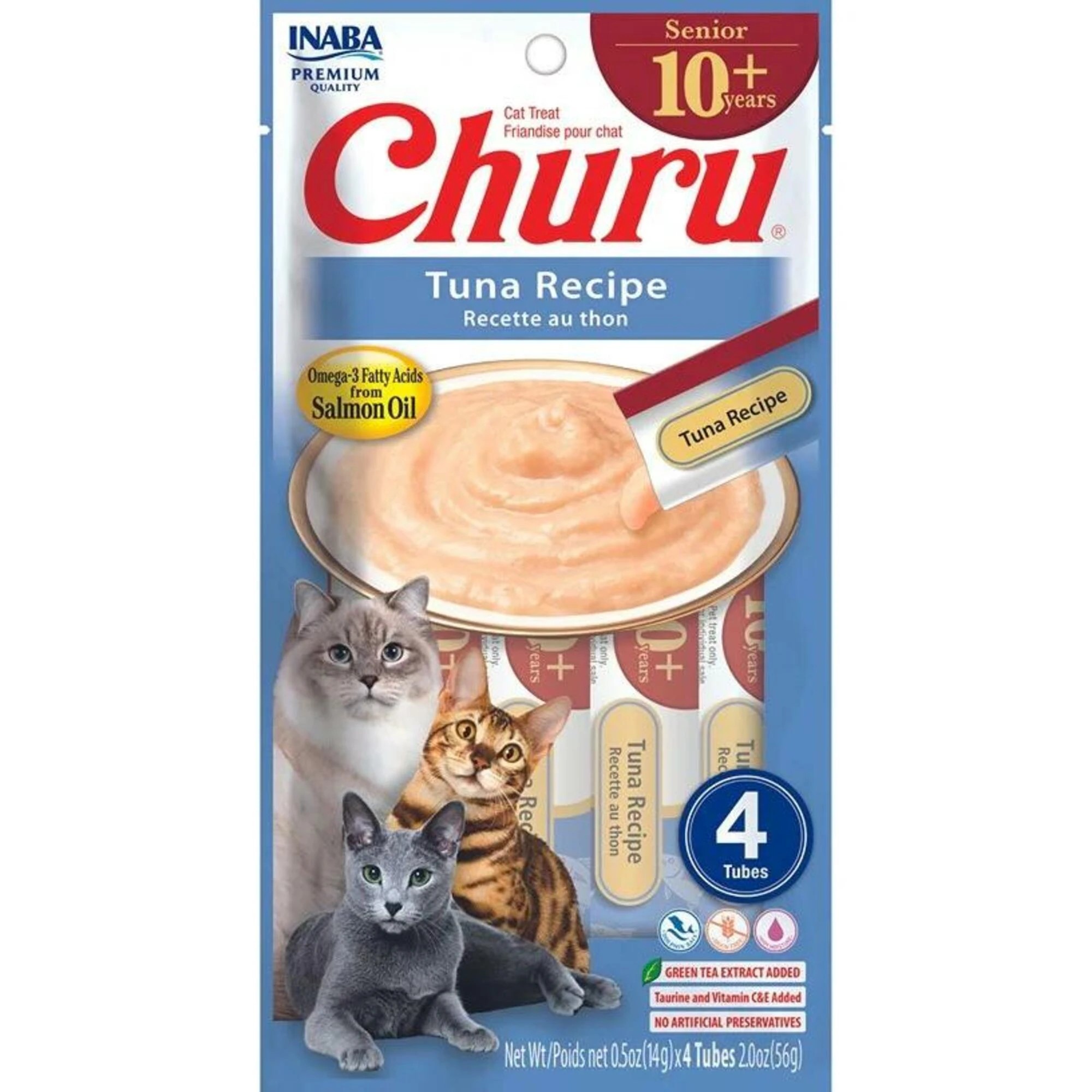 1 Inaba Cat Churu Puree Senior 10+ Tuna Variety 20pk, 1 of 2