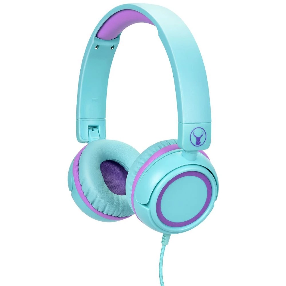 1 BONELK Comfort Kids Wired Headphones Teal/Purple, 1 of 7