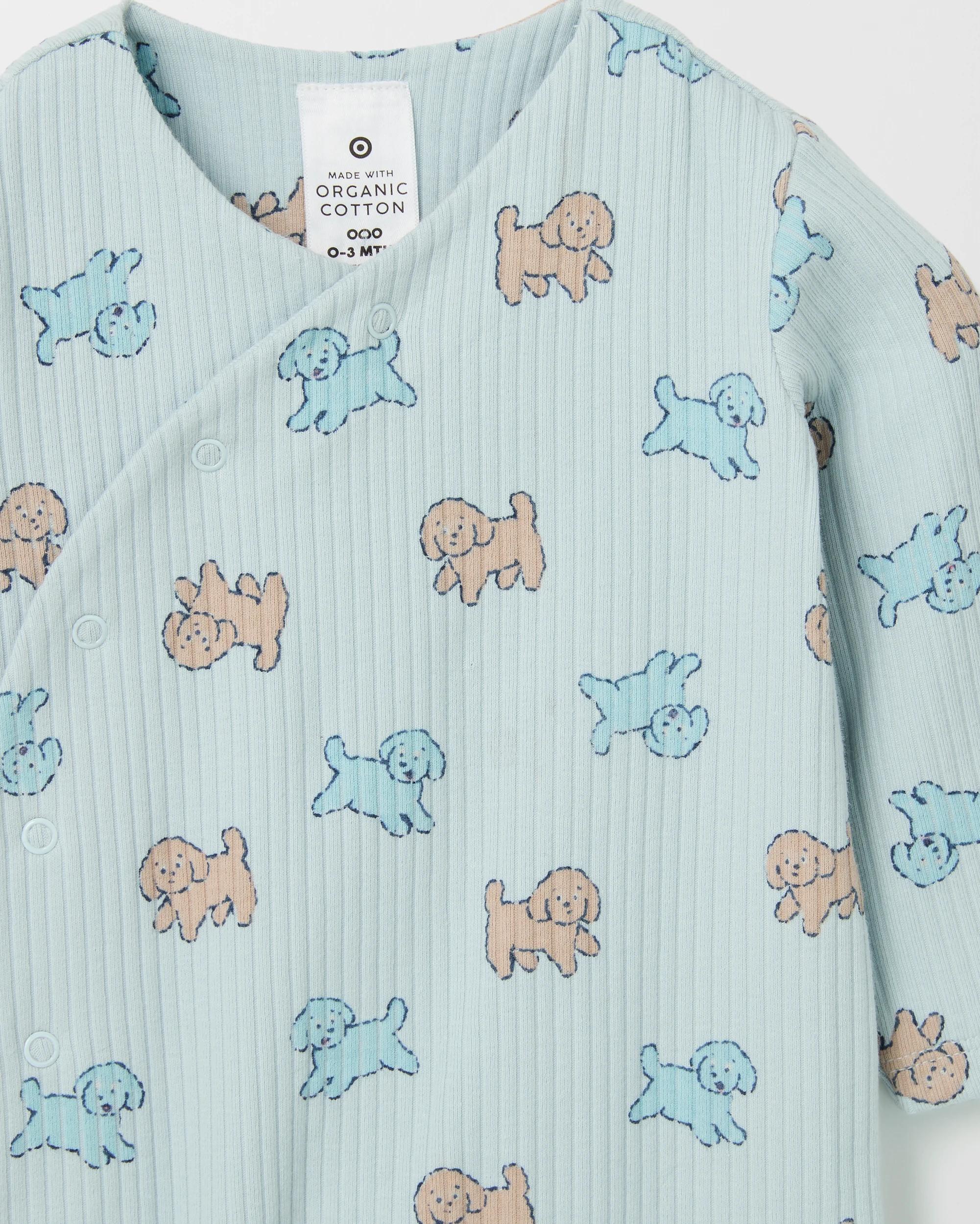 2 Target Baby Organic Cotton Ribbed Starter Set PUPPY BALLARD BLUE, 2 of 4