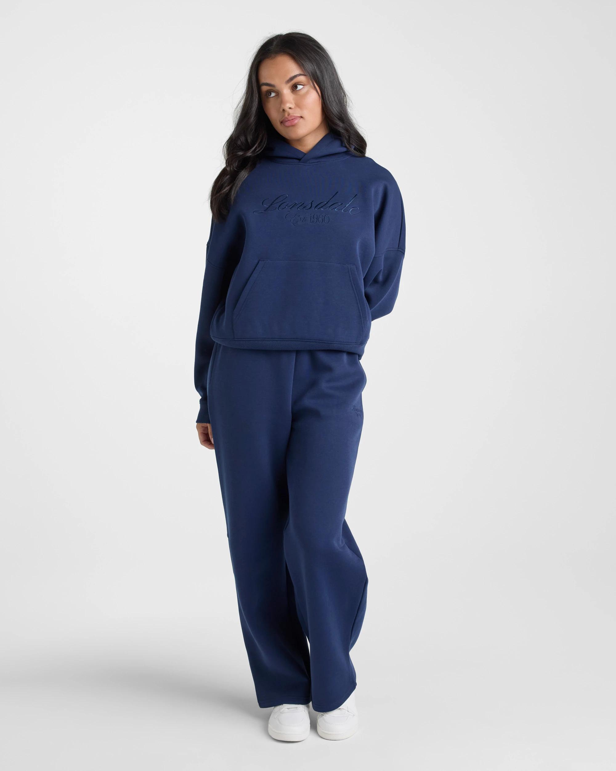 5 Lonsdale London Boxy Hoodie NAVY, 5 of 5