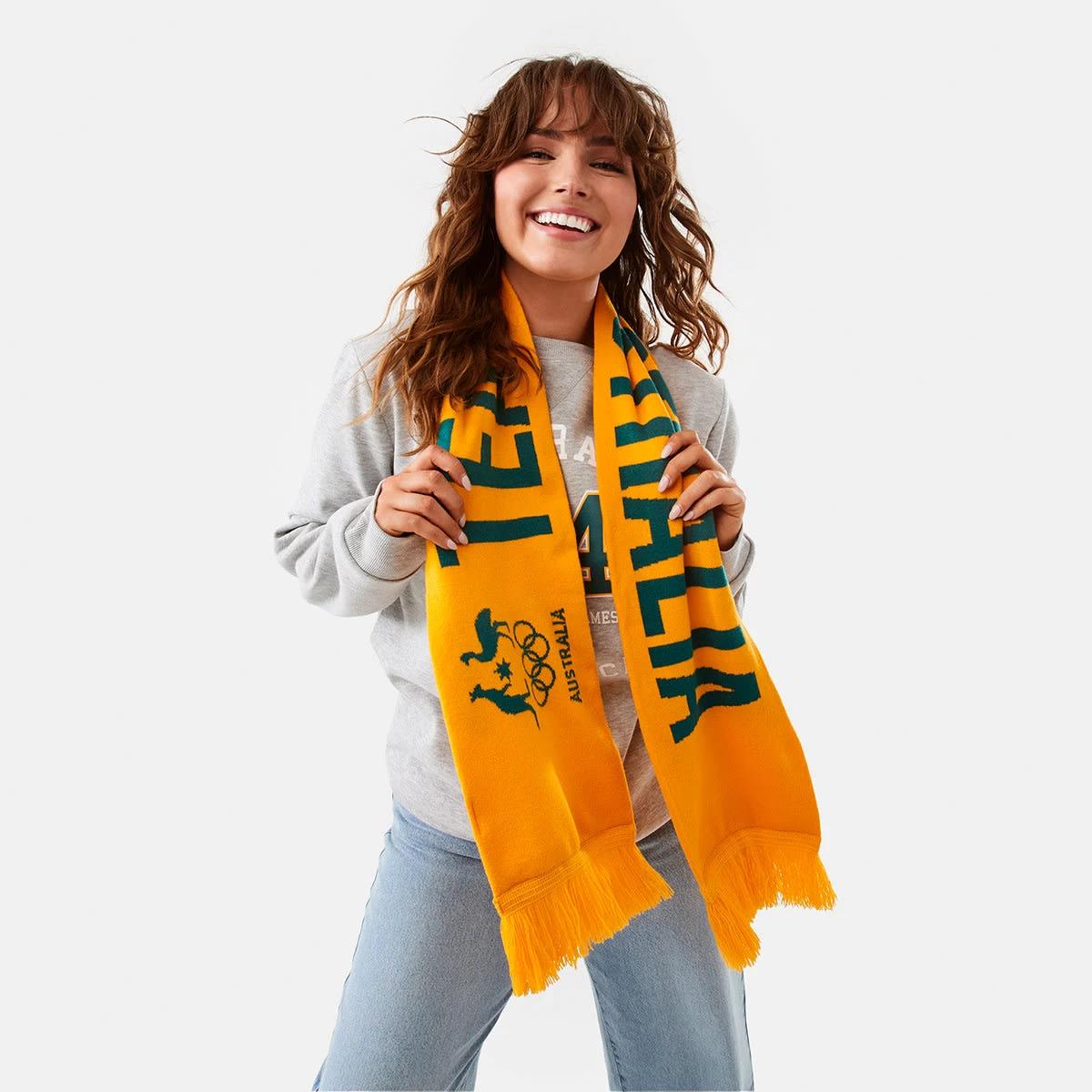 8 Active Unisex Olympics Team Aus Scarf Oz Yellow, 8 of 10