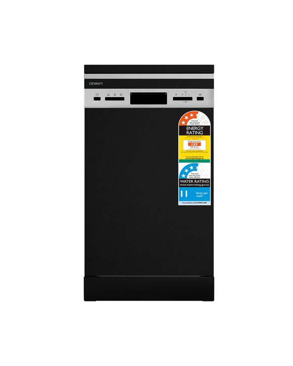 Devanti 10 Place Settings Freestanding Dishwasher - Black