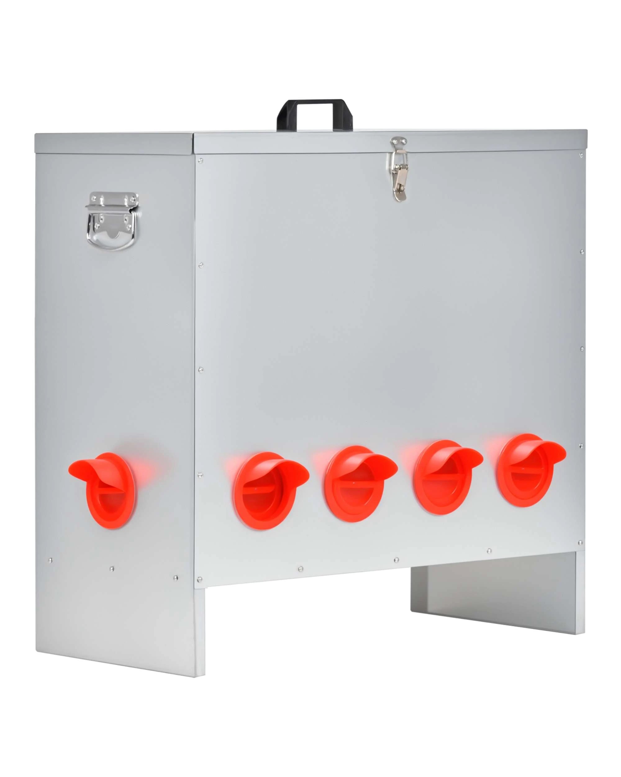 4 Advwin Automatic Chicken Feeder 85LB Poultry Feeder 10-Ports, 4 of 8