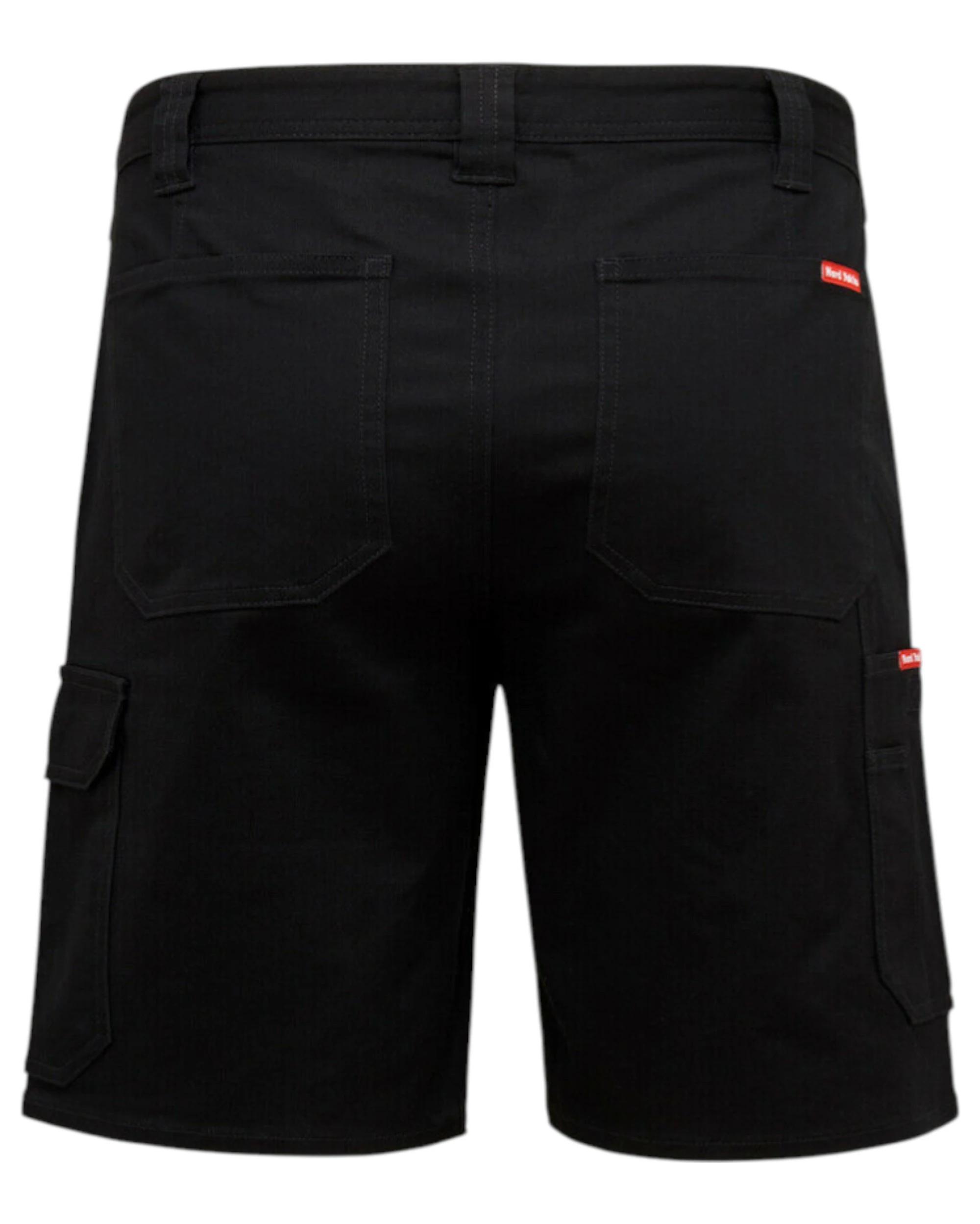 2 Hard Yakka Mens Core Basic Stretch Drill Cargo Short Black Black, 2 of 6
