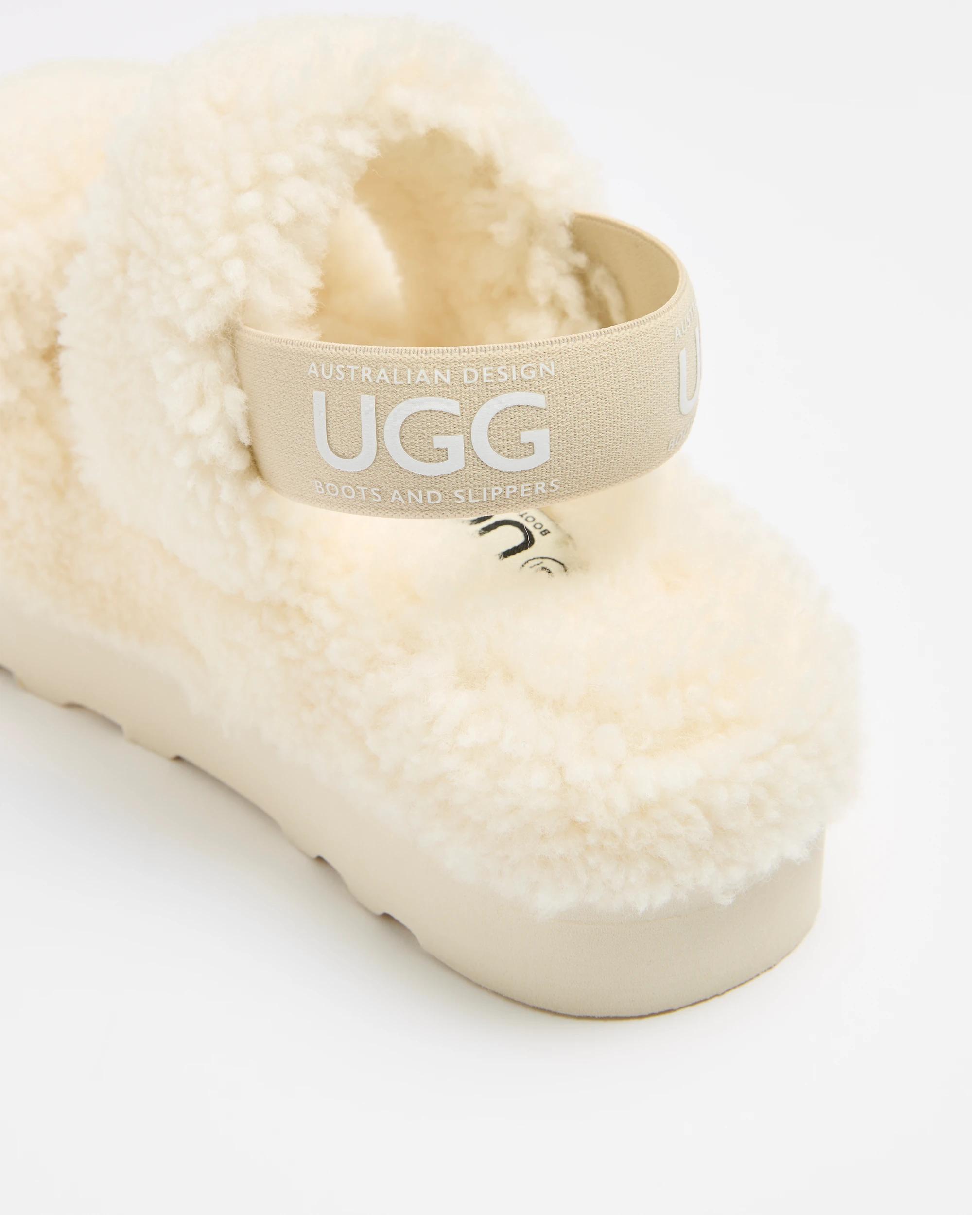 3 Australian Design Ugg Boots and Slippers Womens Genuine Sheepskin Double Strap Sling Back Slipper IVORY, 3 of 3