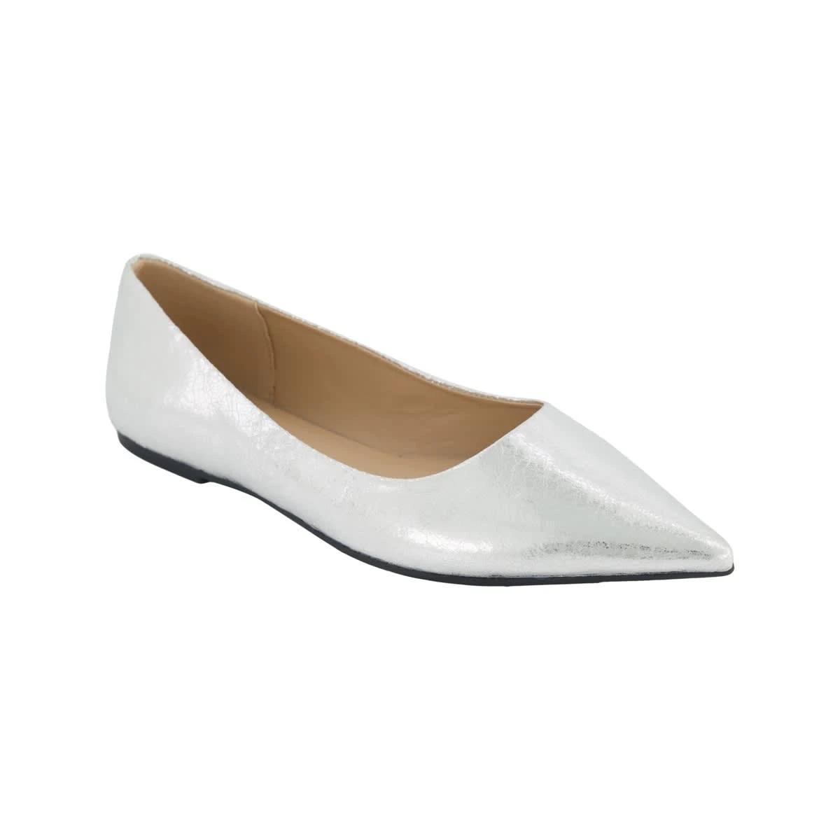 1 Pointed Toe Flats Silver, 1 of 5