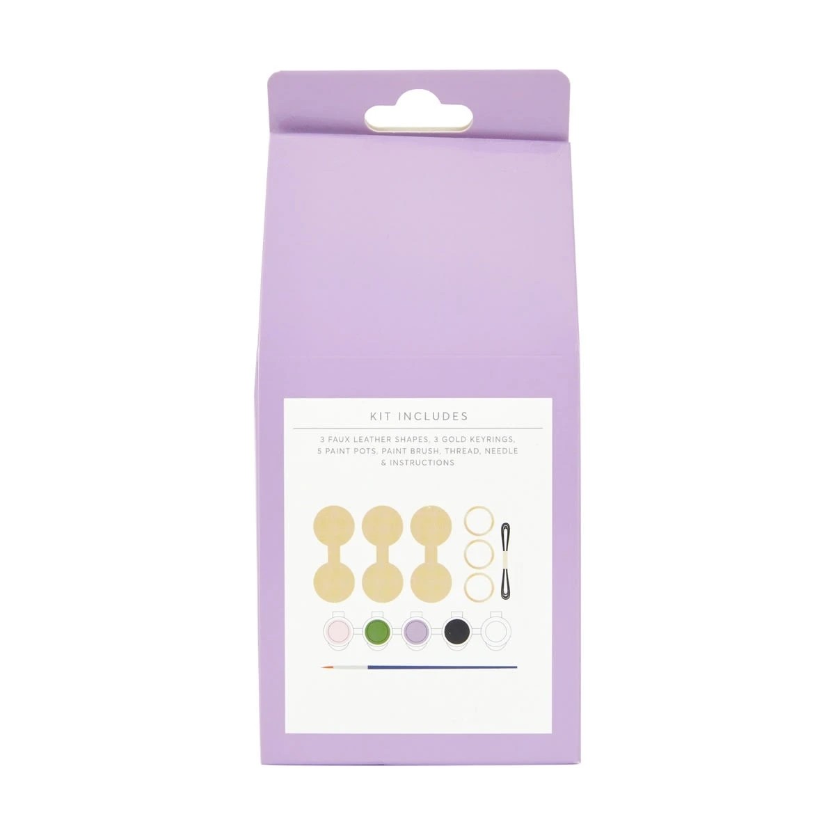 3 DIY Paint and Stitch Keyrings Craft Kit, 3 of 3