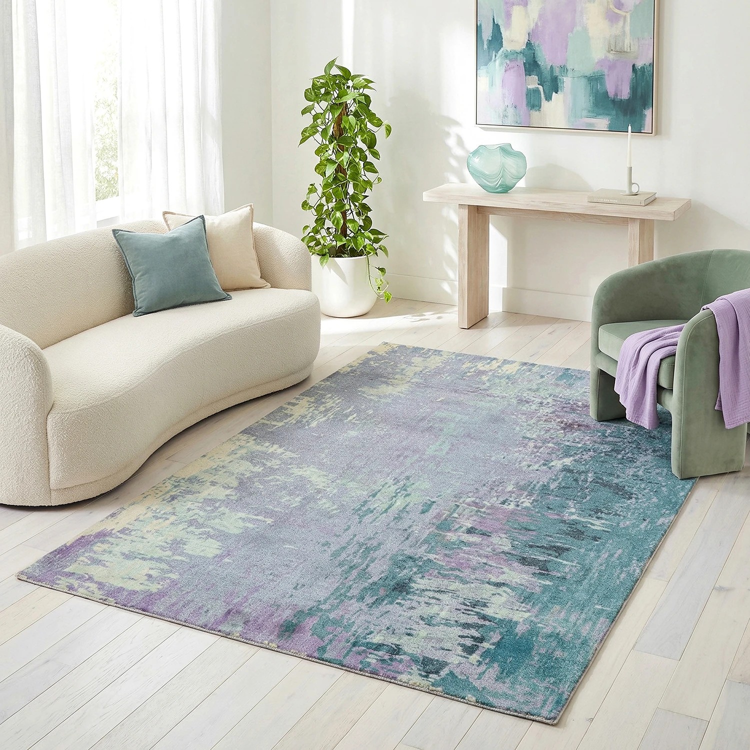 3 Common Ground Rugs Urbanite 562 280x190cm - Large Printed And Hand Carved Floor Rug - Pink, 3 of 8
