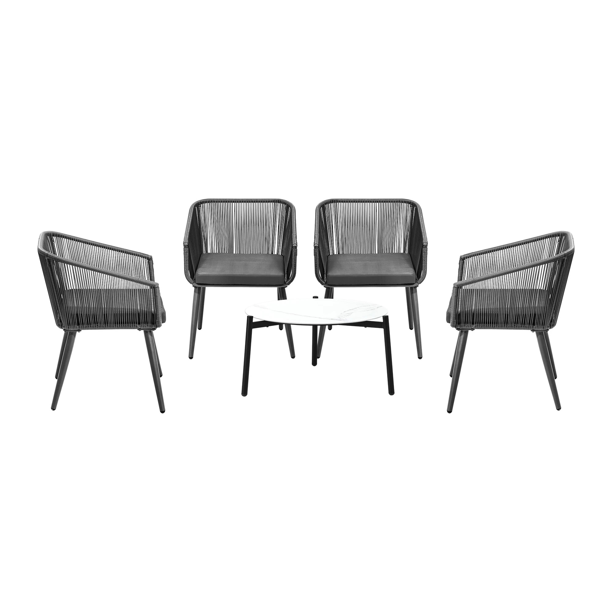 6 Livsip Outdoor Lounge Setting Furniture 5 Piece Patio Set - Multi, 6 of 9