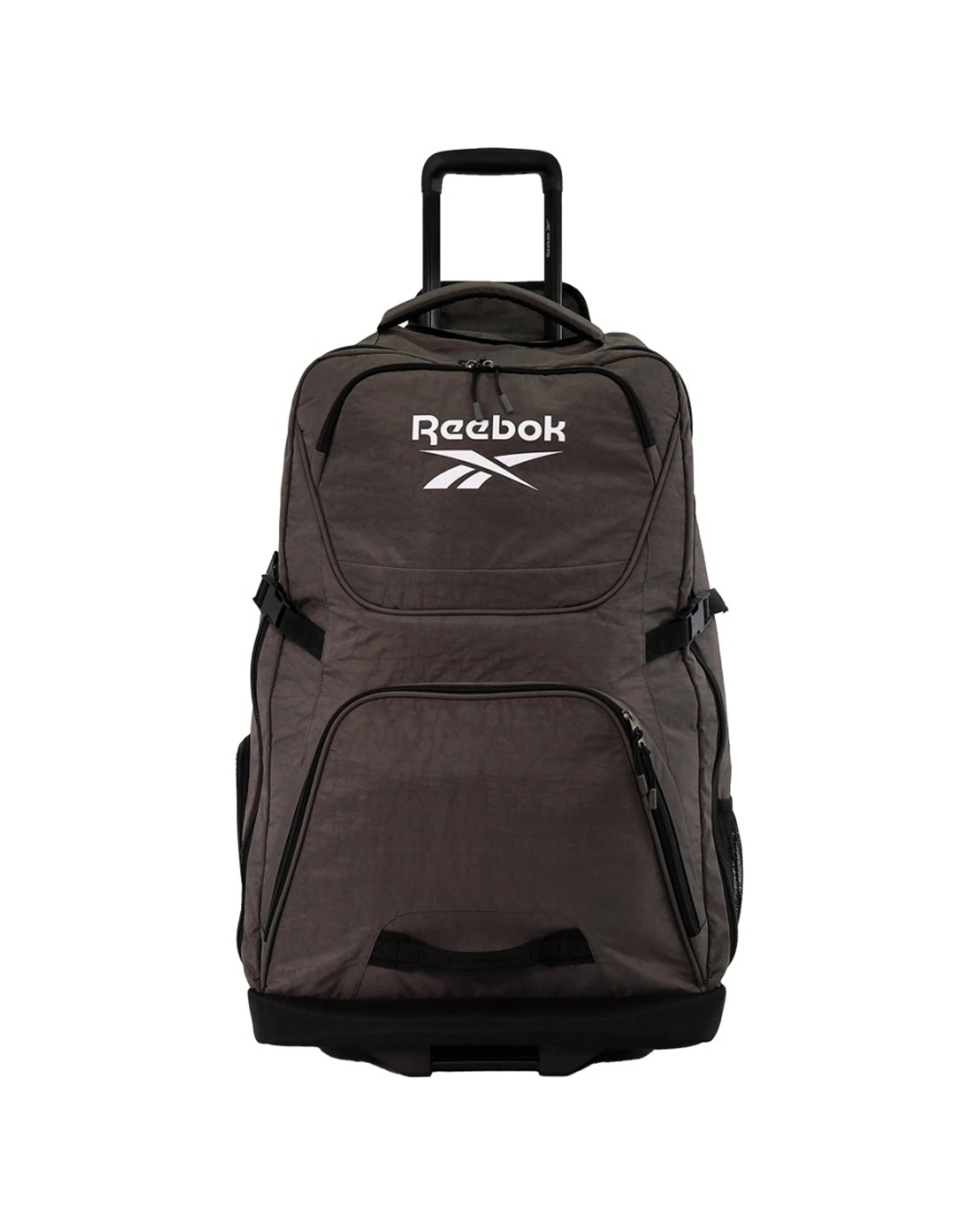 3 Reebok 87L Trekker Lightweight Crushed Nylon Trolley Bag Rolling Ball Bearing Wheels - Grey, 3 of 7