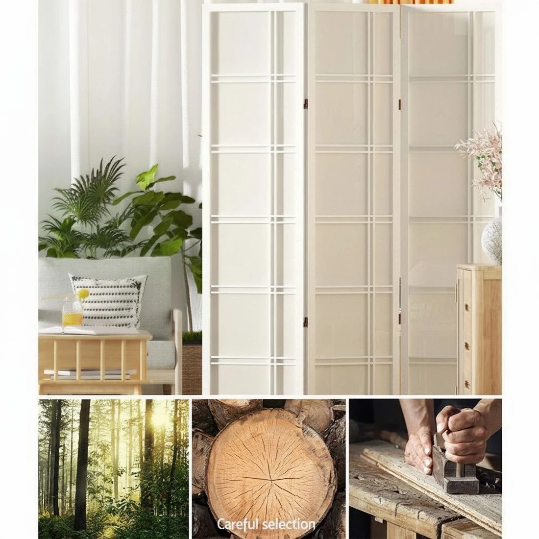 5 Artiss 8 Panel Room Divider Screen 353x179cm Nova - White, 5 of 7