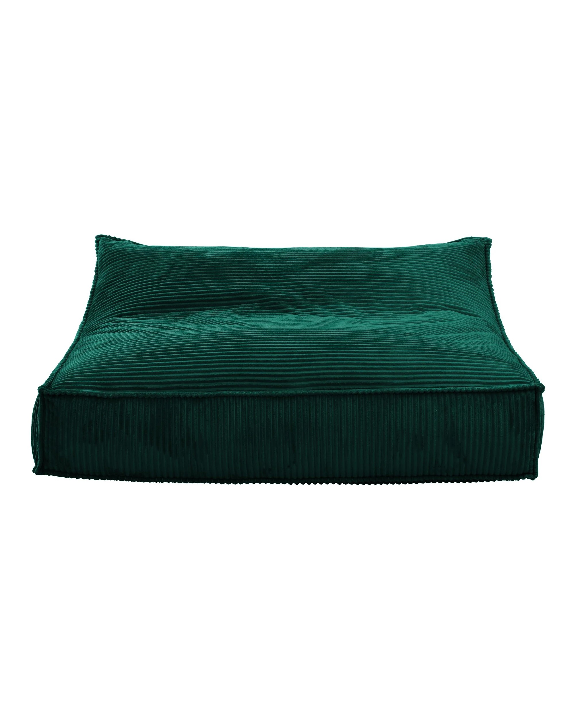 4 Cadence & Co. Wilde Ribbed Luxe Fleece Double Sofa Bean Bag Lounge Cover - Emerald, 4 of 9