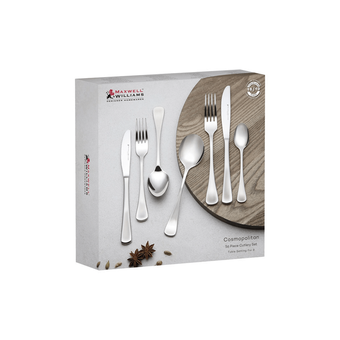 3 Maxwell & Williams 56pc Cosmopolitan Cutlery Set Kitchen Dinner Utensils
 - Plain, 3 of 3